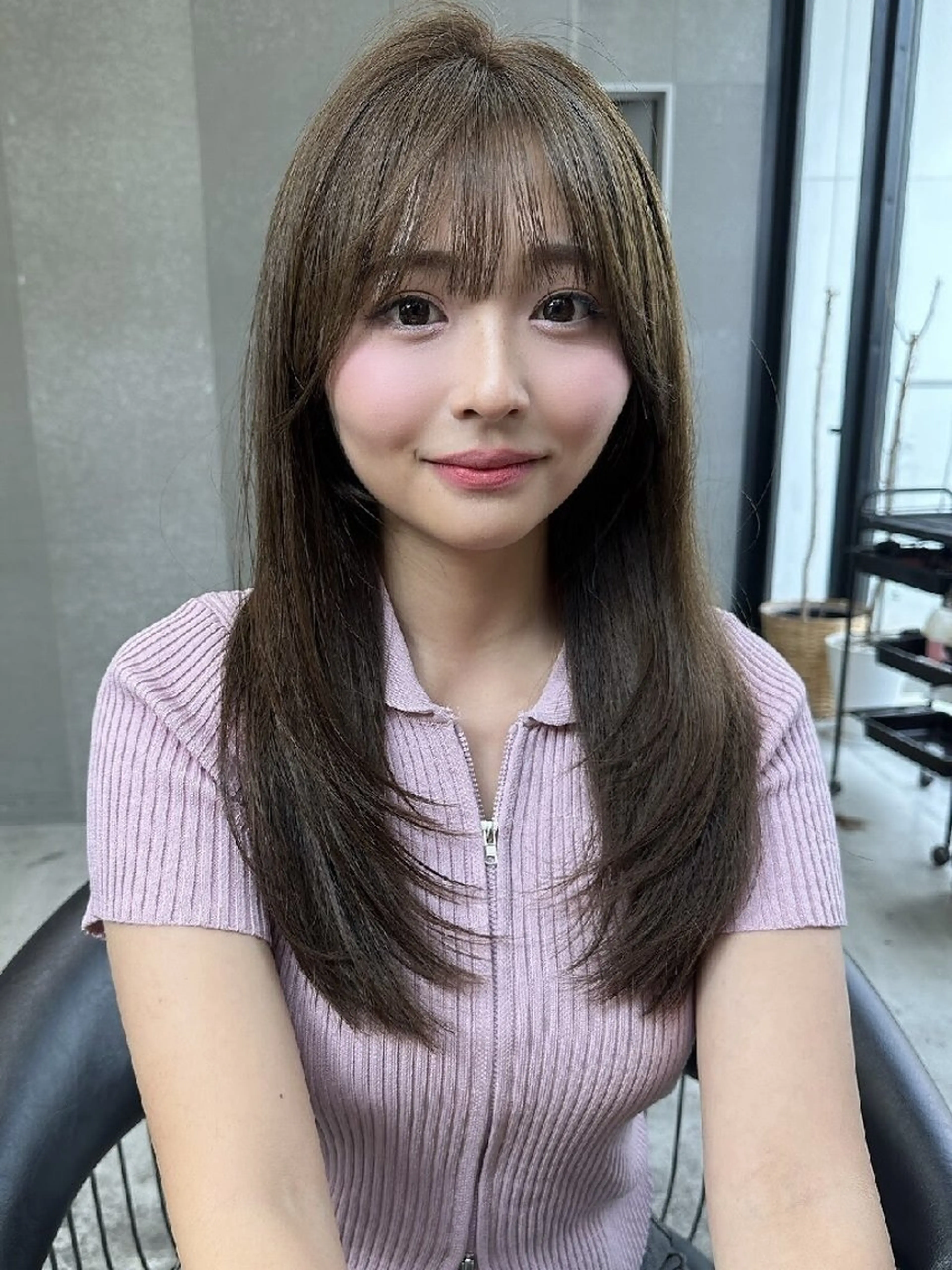 ロング カラー カット ヘアカラー トリートメント Lond Roleのヘアスタイル