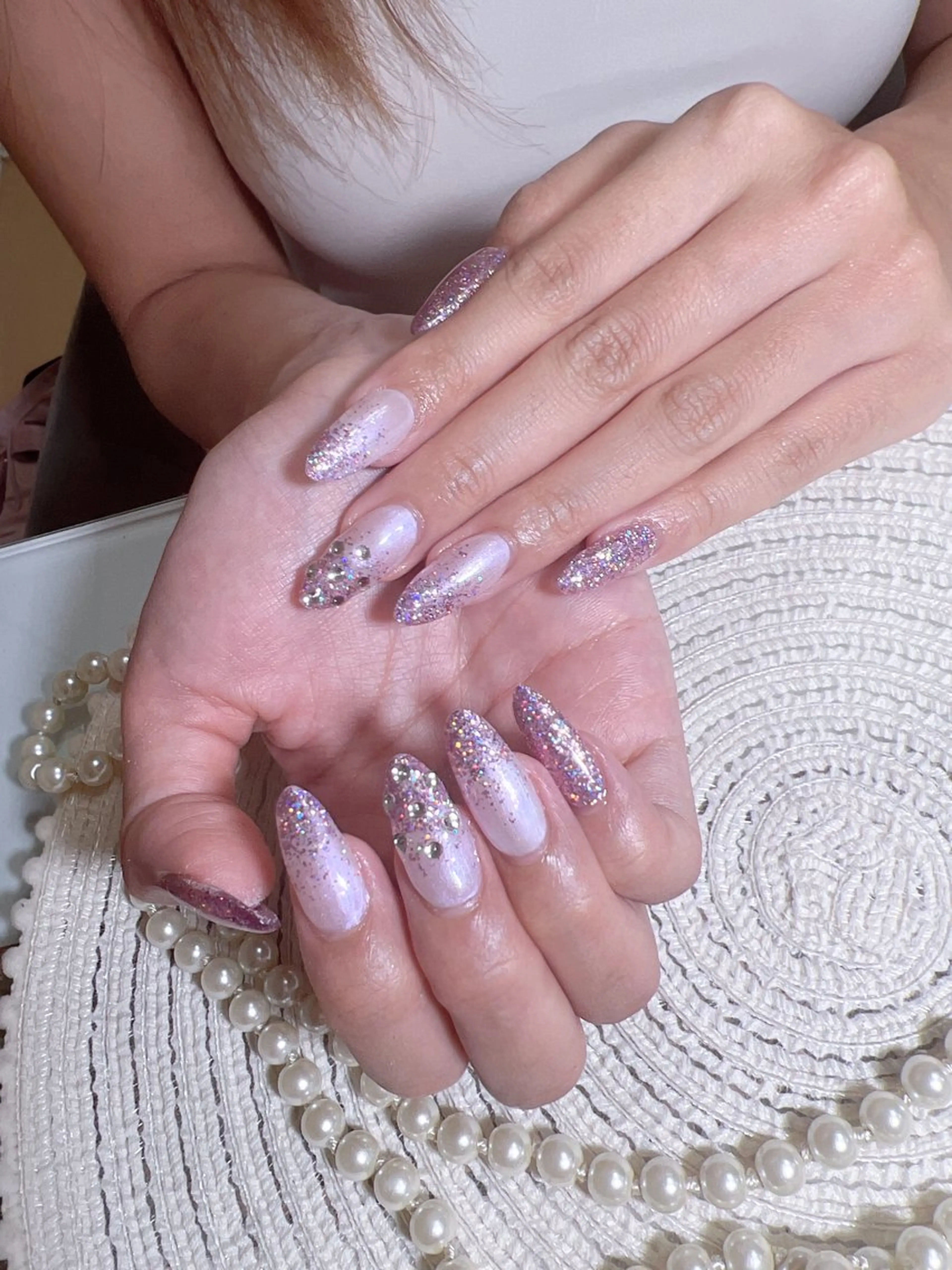 ネイル ネイルサロンAiri 長さ出し·シンプルのネイルデザイン