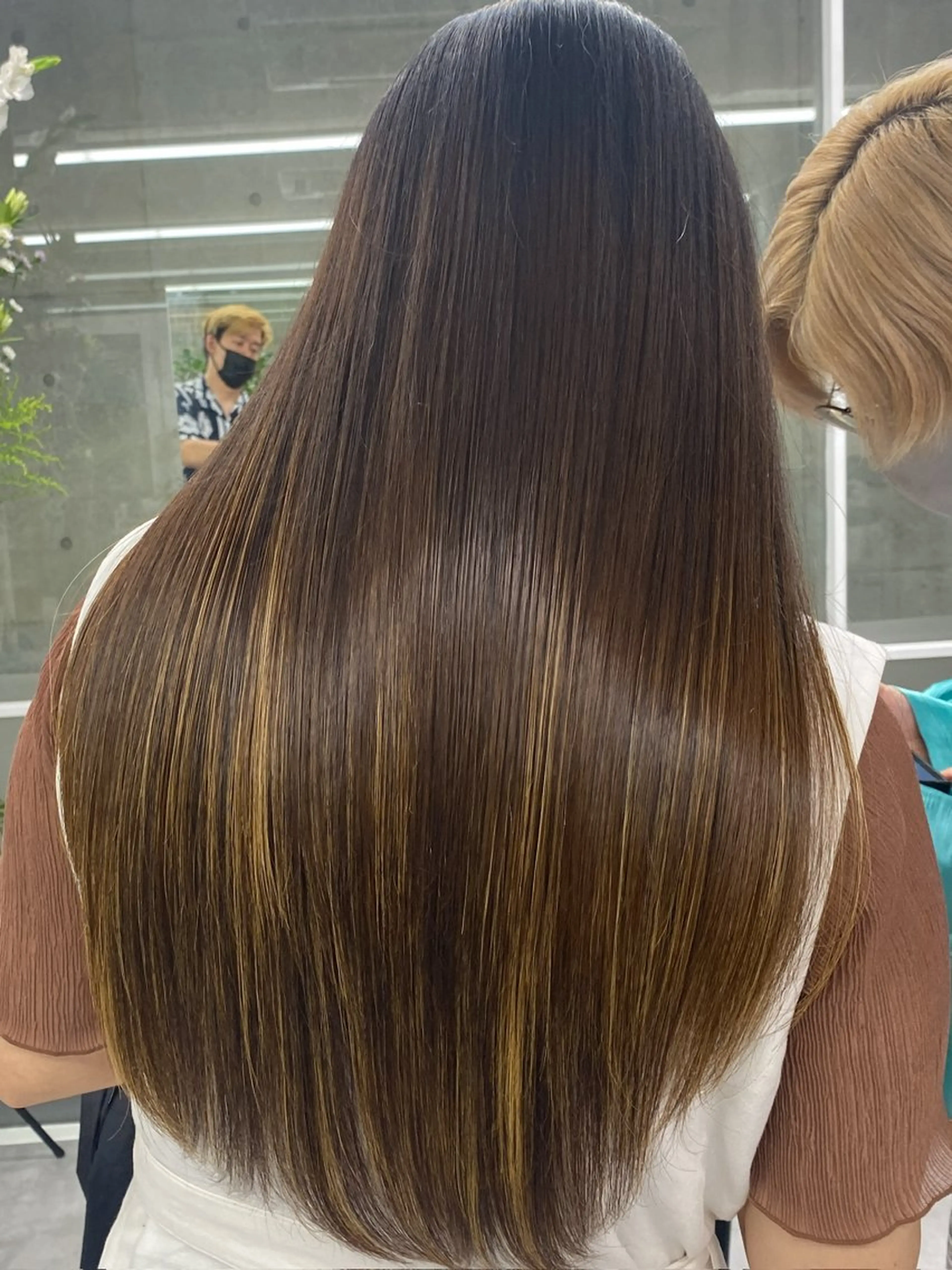 ロング カラー 髪質改善 縮毛矯正 酸性ストレート 縮毛矯正 トリートメント welring hair salonのヘアスタイル