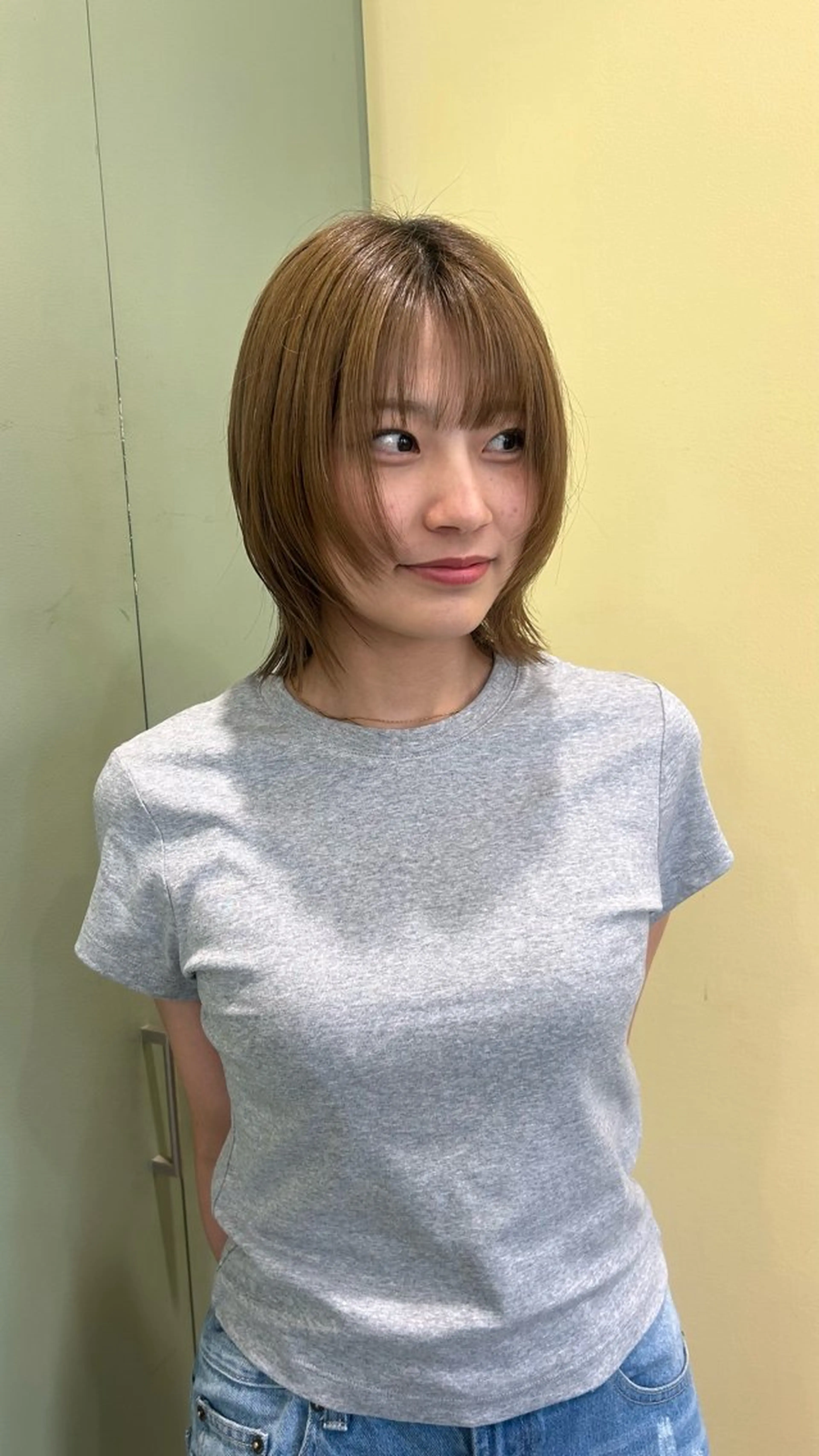 ショート 顔まわりレイヤー 顔周りカット レイヤーカット カットモデル募集 トモカのヘアスタイル