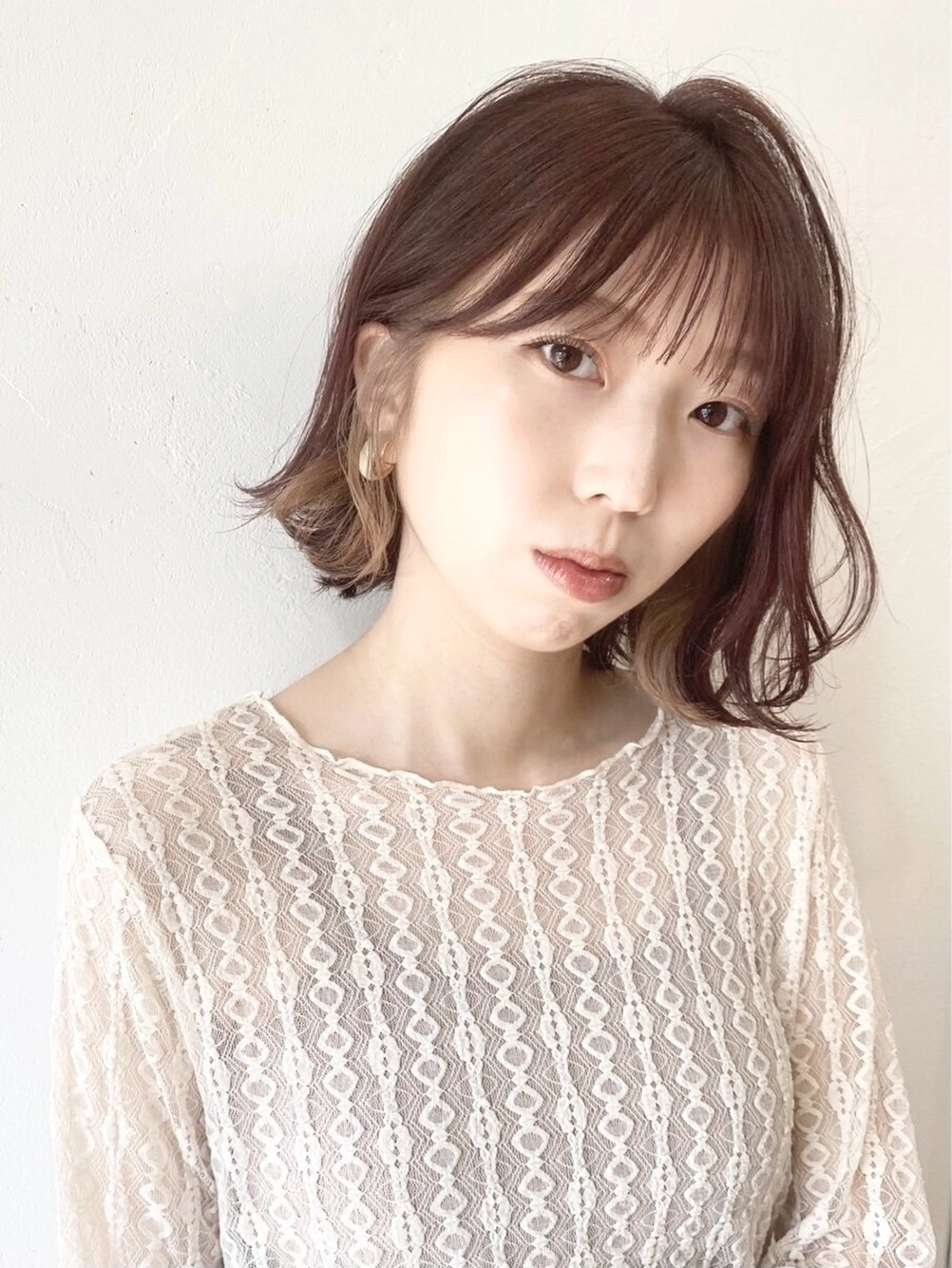 ミディアム カラー カット ヘアカラー Babylone hair&makeのヘアスタイル