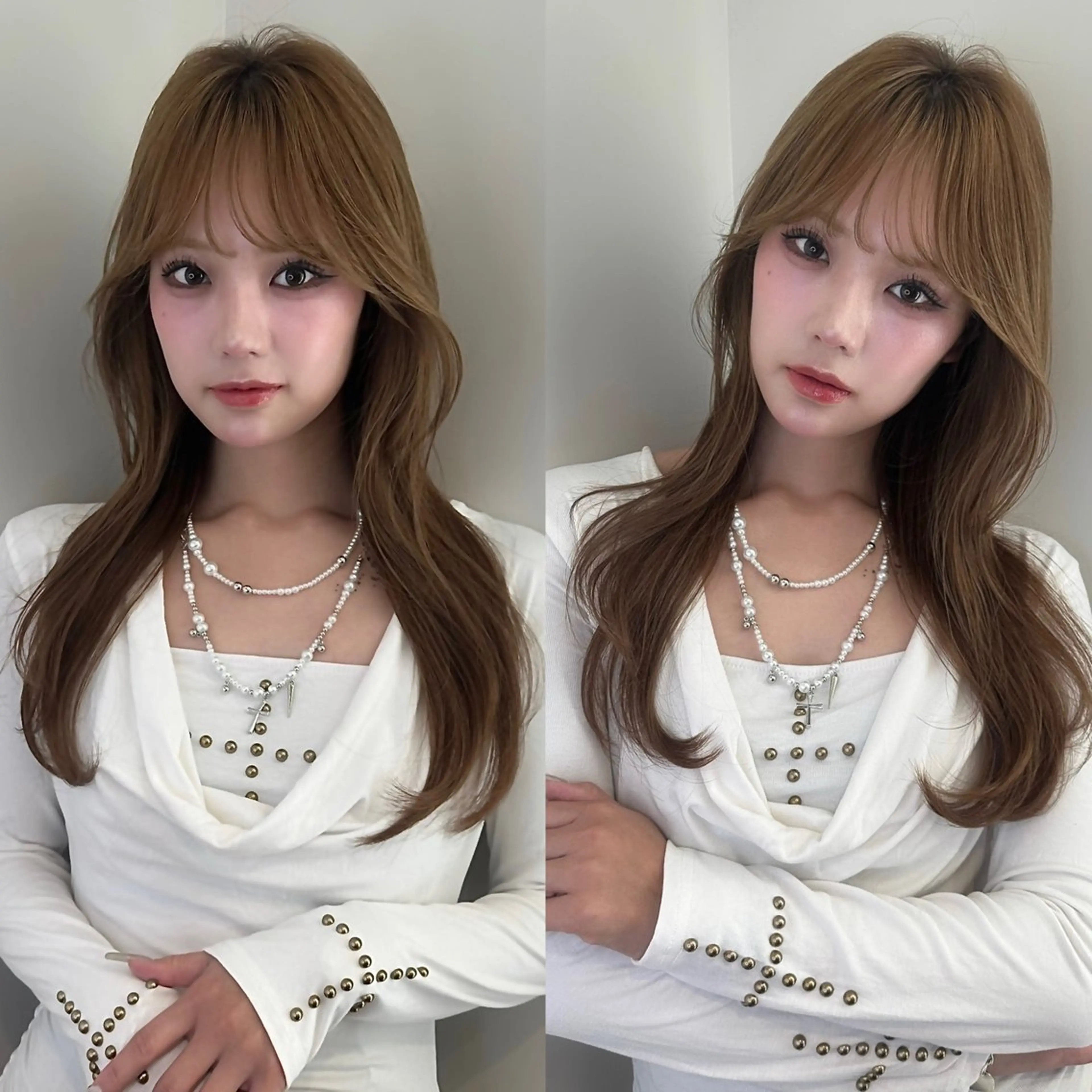 ロング カラー ロングレイヤー ブリーチ ブリーチなしカラー くびれヘア レイヤーカット 💎レイヤー.ツヤ髪 /AYAKI💎のヘアスタイル