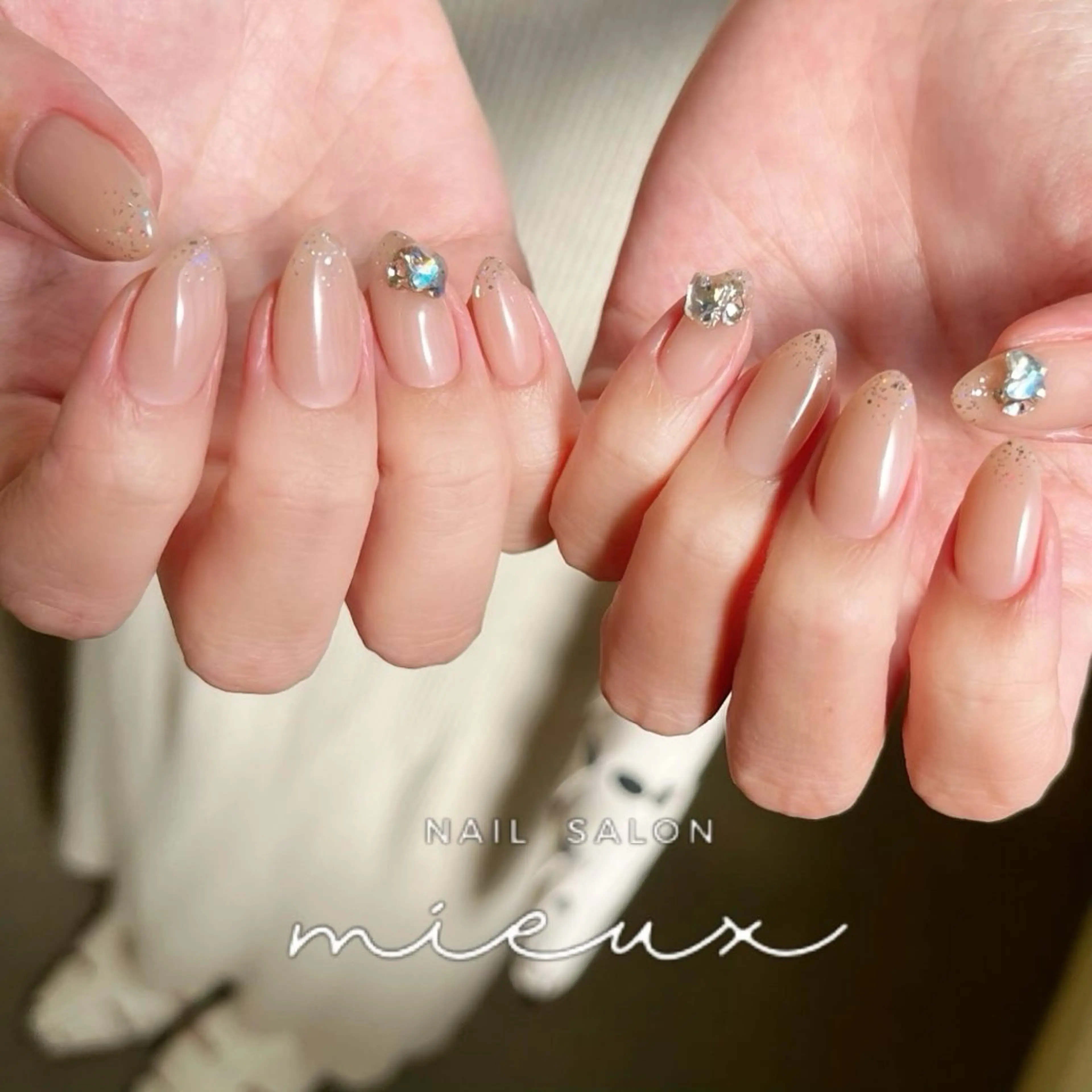 ネイル ラメ(グリッター) ハンドネイル nailsalon mieuxのネイルデザイン