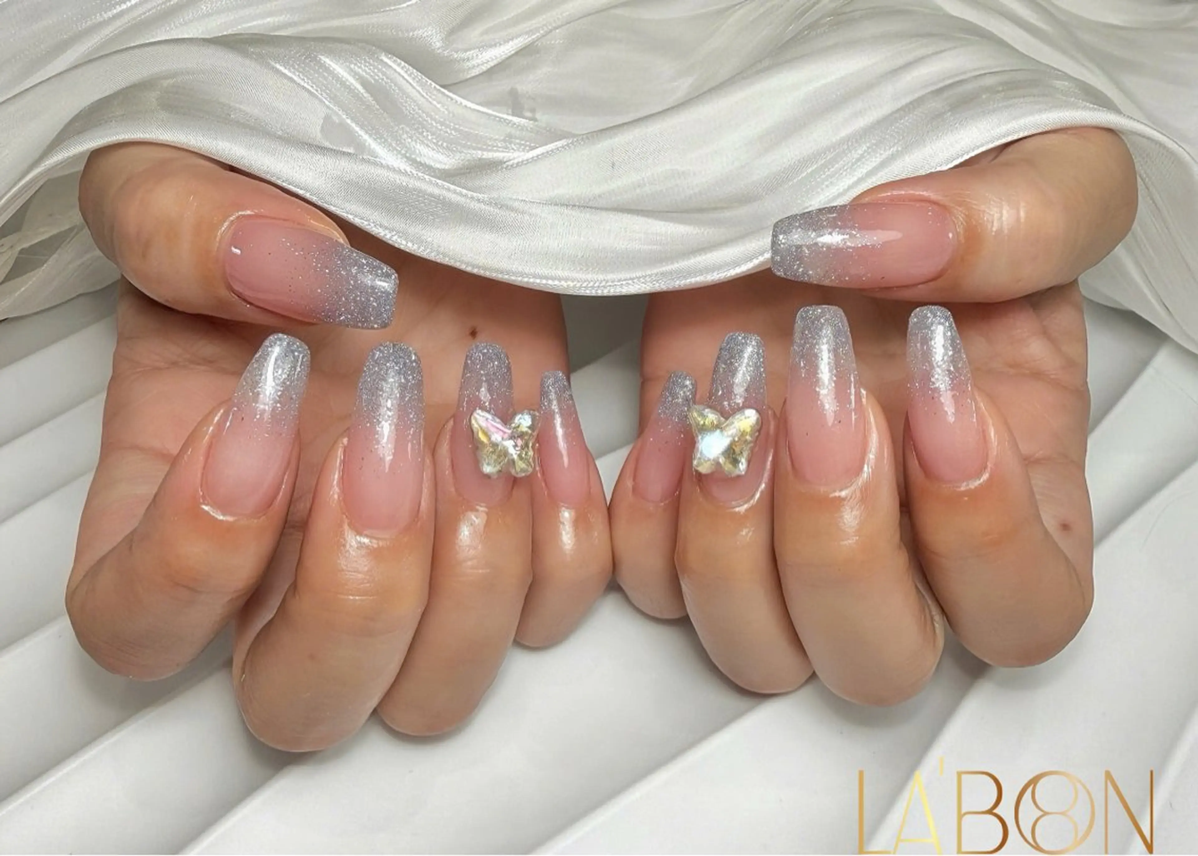 ネイル アートネイル ジェルネイル キラキラネイル 韓国ネイル ロングネイル Labon Nails Artのネイルデザイン