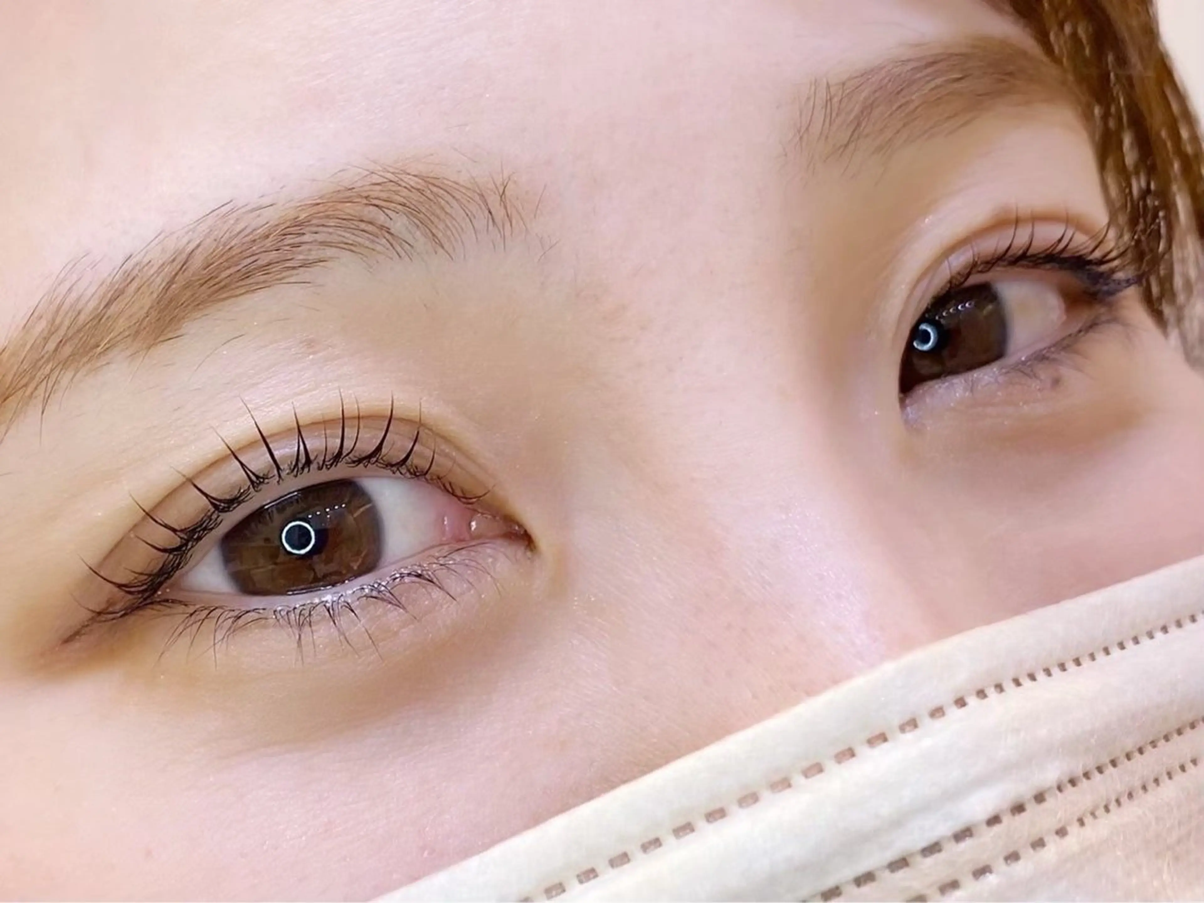 💗人気No.1💗まつ毛パーマ・韓国風👀仕上がりにまつ毛コーディングで保湿いたします！の写真