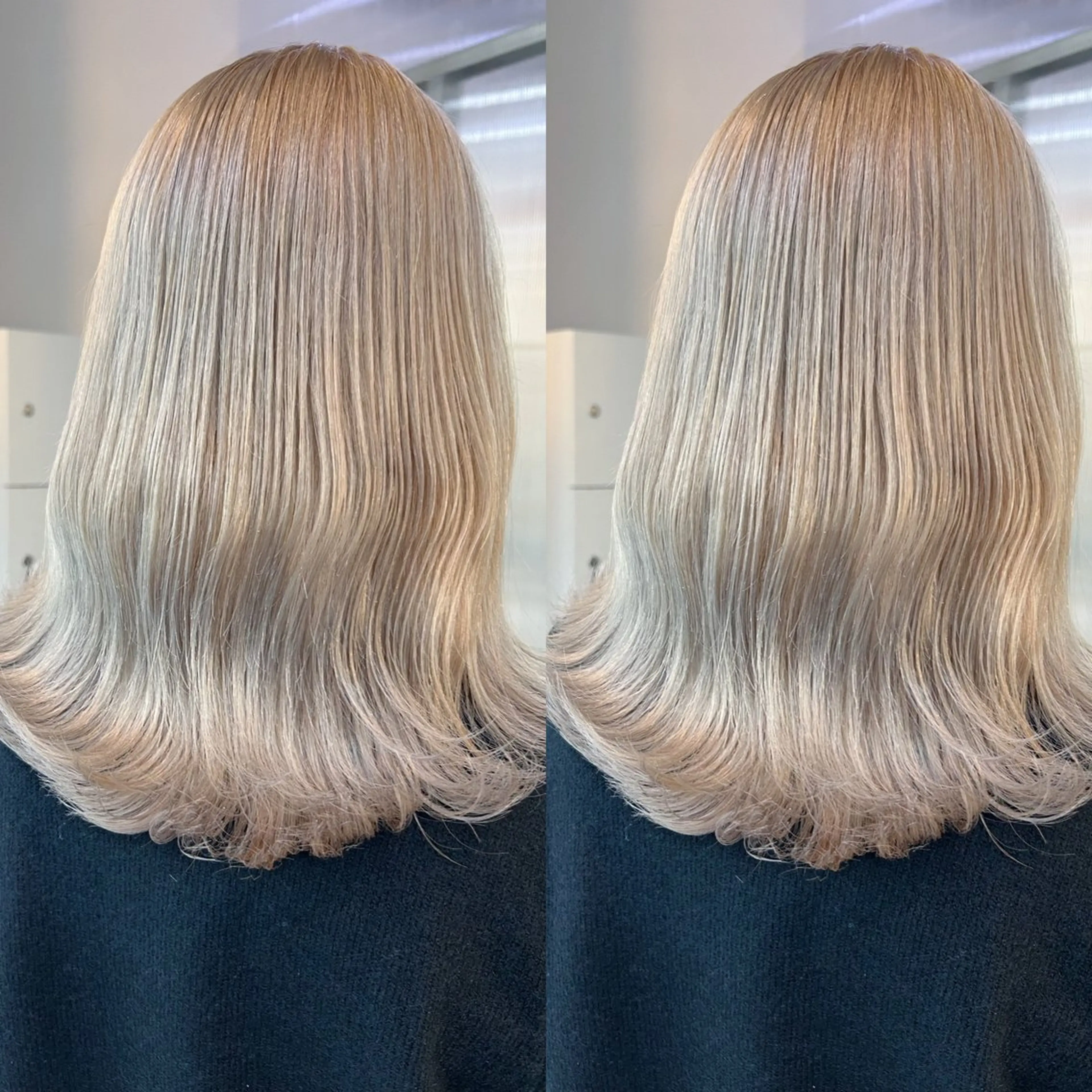 ミディアム カラー ヘアカラー トリートメント yoriダブルカラー 代表すがわらのヘアスタイル