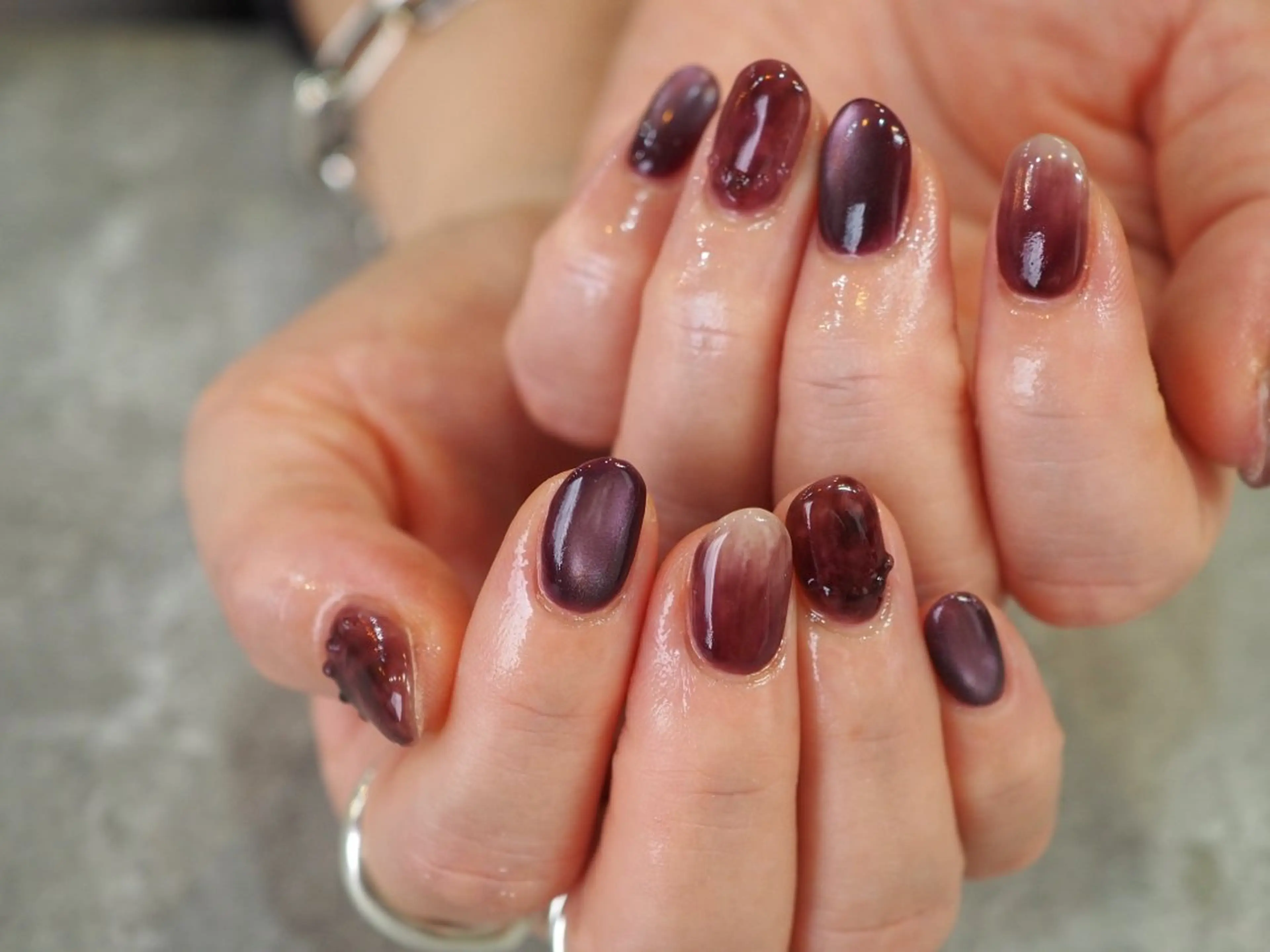 ネイル パープル glaNje shioriのネイルデザイン