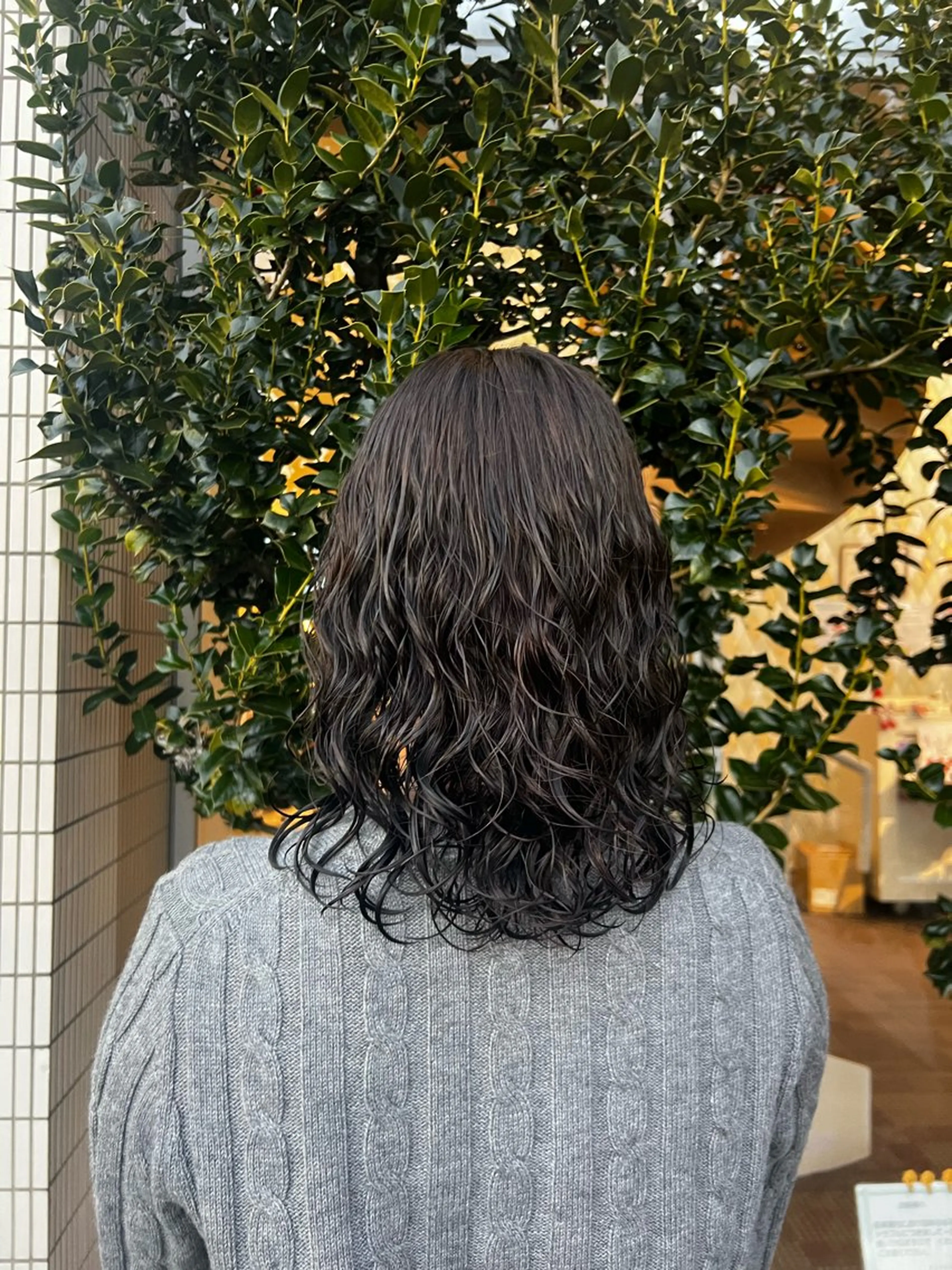 セミロング パーマ セミロングパーマ 安藤 暁のヘアスタイル