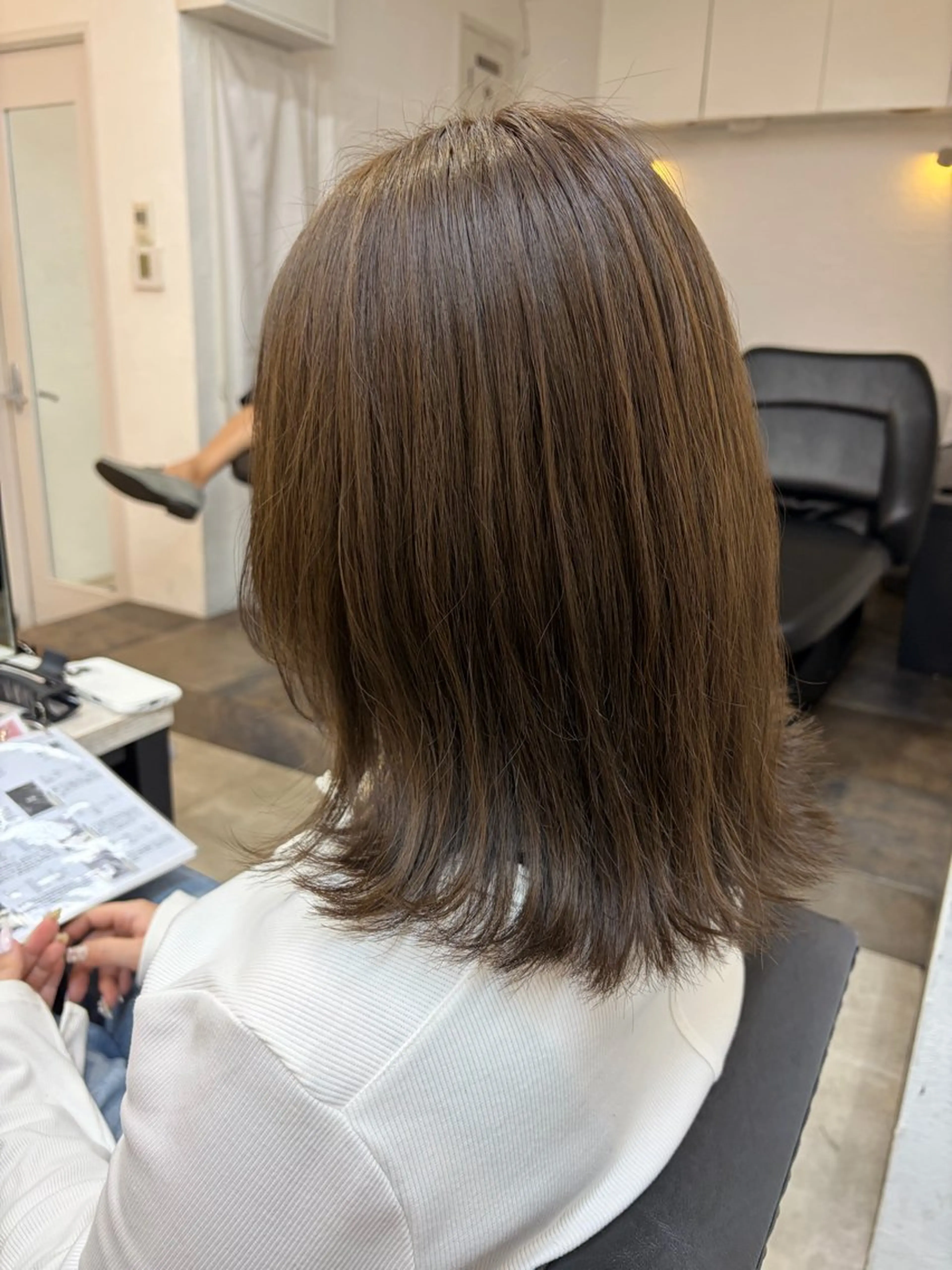 ミディアム カラー 🥀韓国ヘア🥀 宮津真菜のヘアスタイル