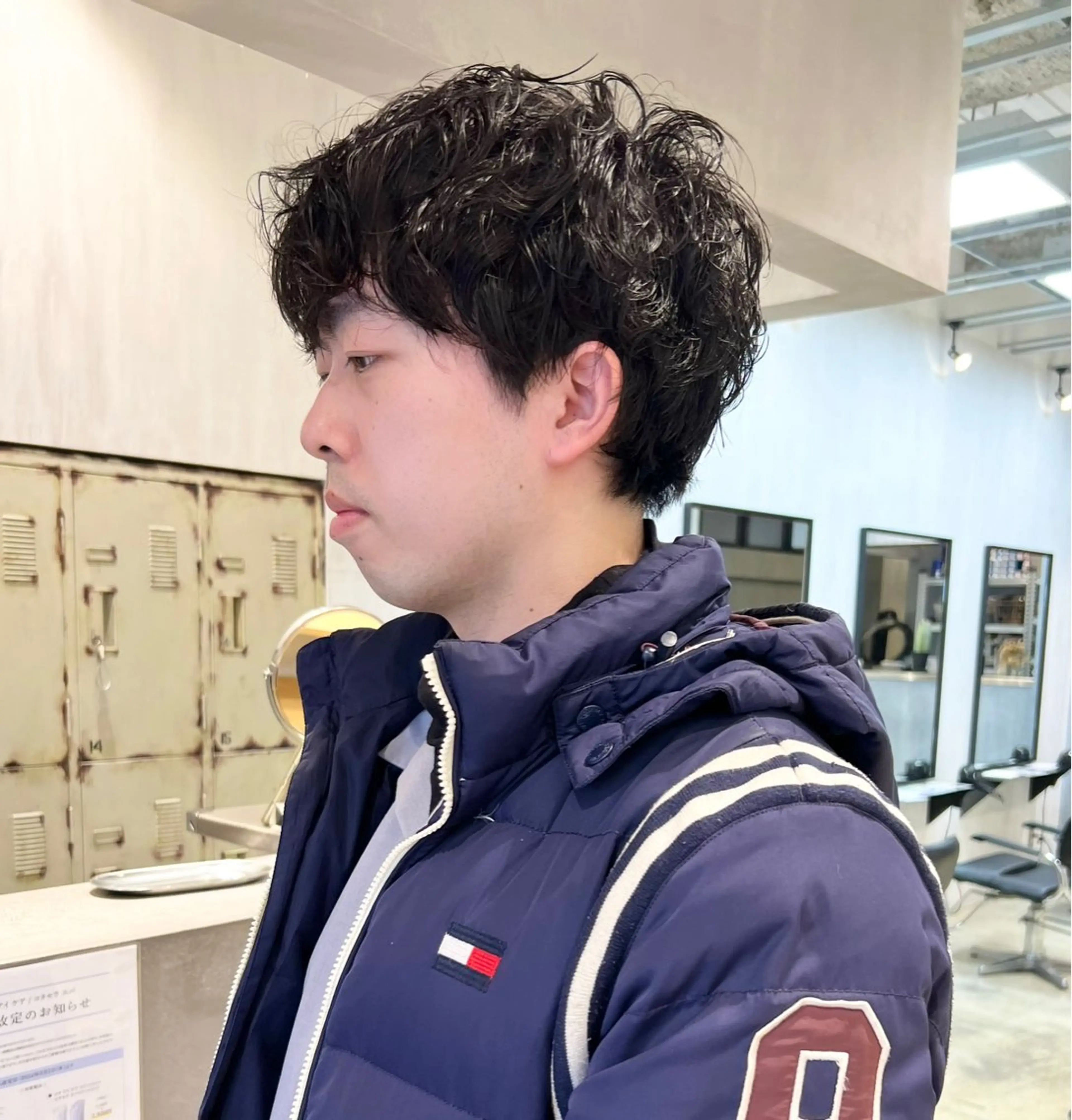 パーマ メンズ カット パーマ メンズパーマ/フェ ザーパーマ/古川晴輝のヘアスタイル