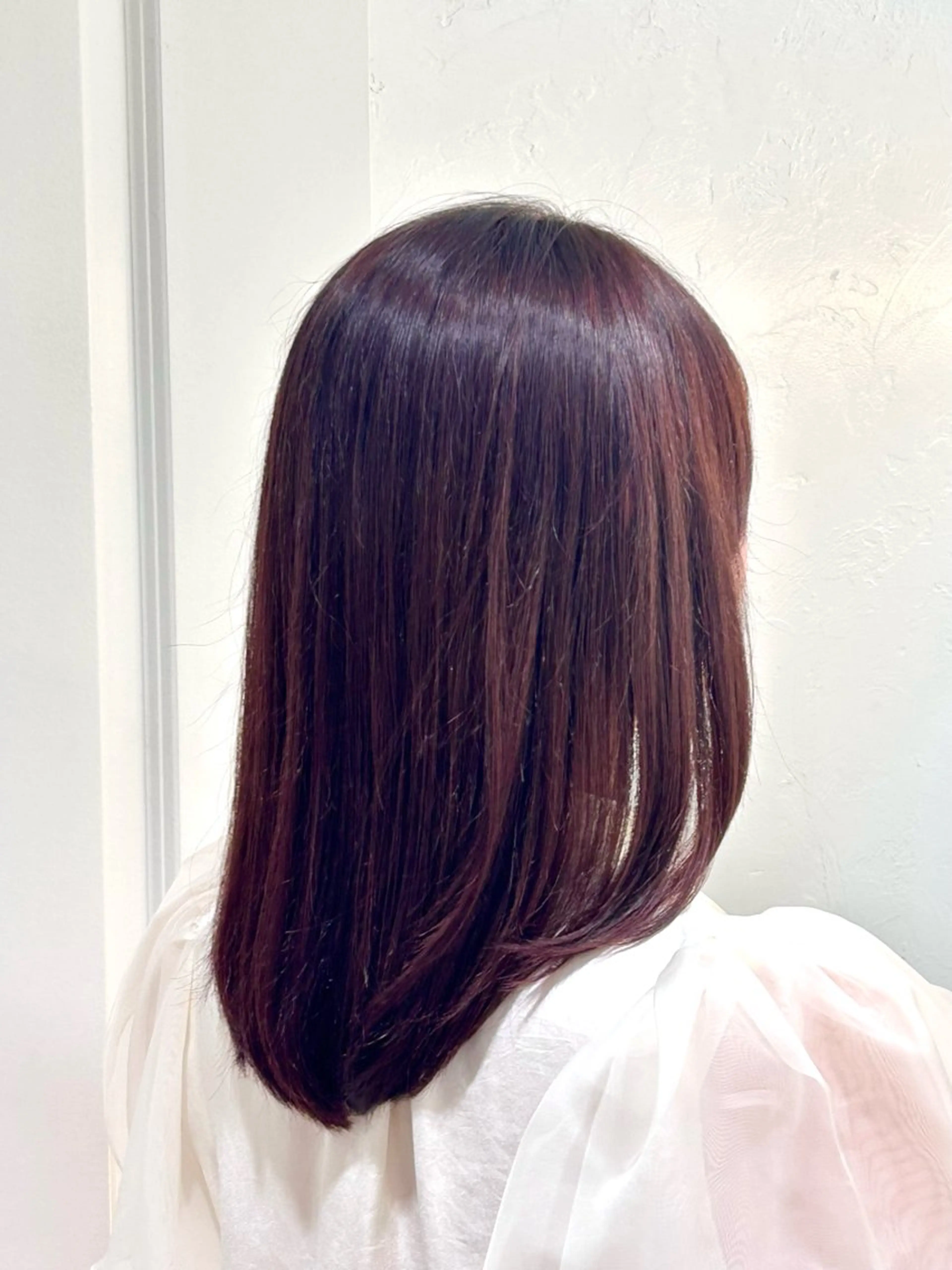 ミディアム カラー ヘアカラー Miu‎🤍Hair ‎Arrange🎀のヘアスタイル