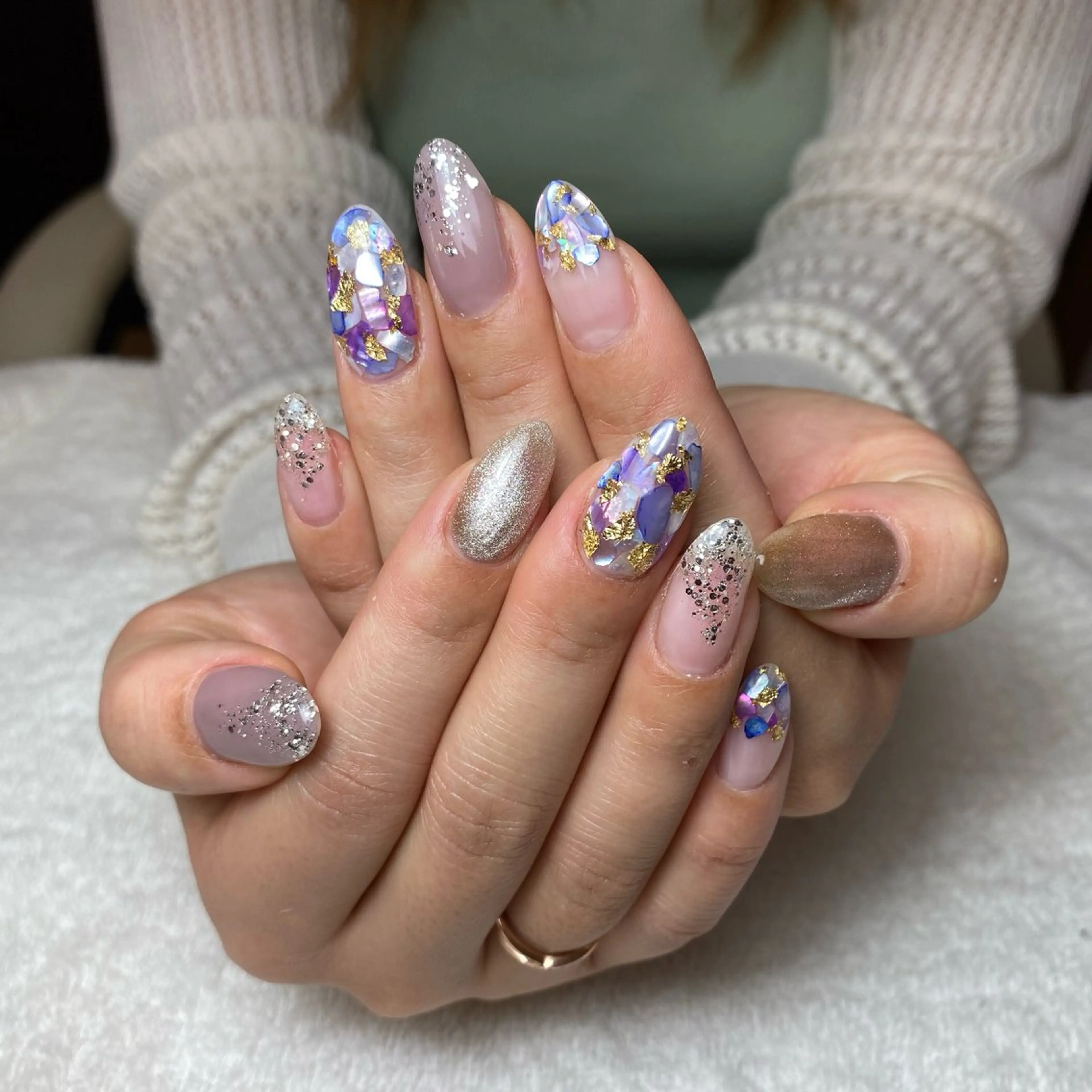 ネイル ラメ(グリッター) マグネットネイル 夏ネイル ハンドネイル COCO+所属・COCO +のエステ・リラクイメージ