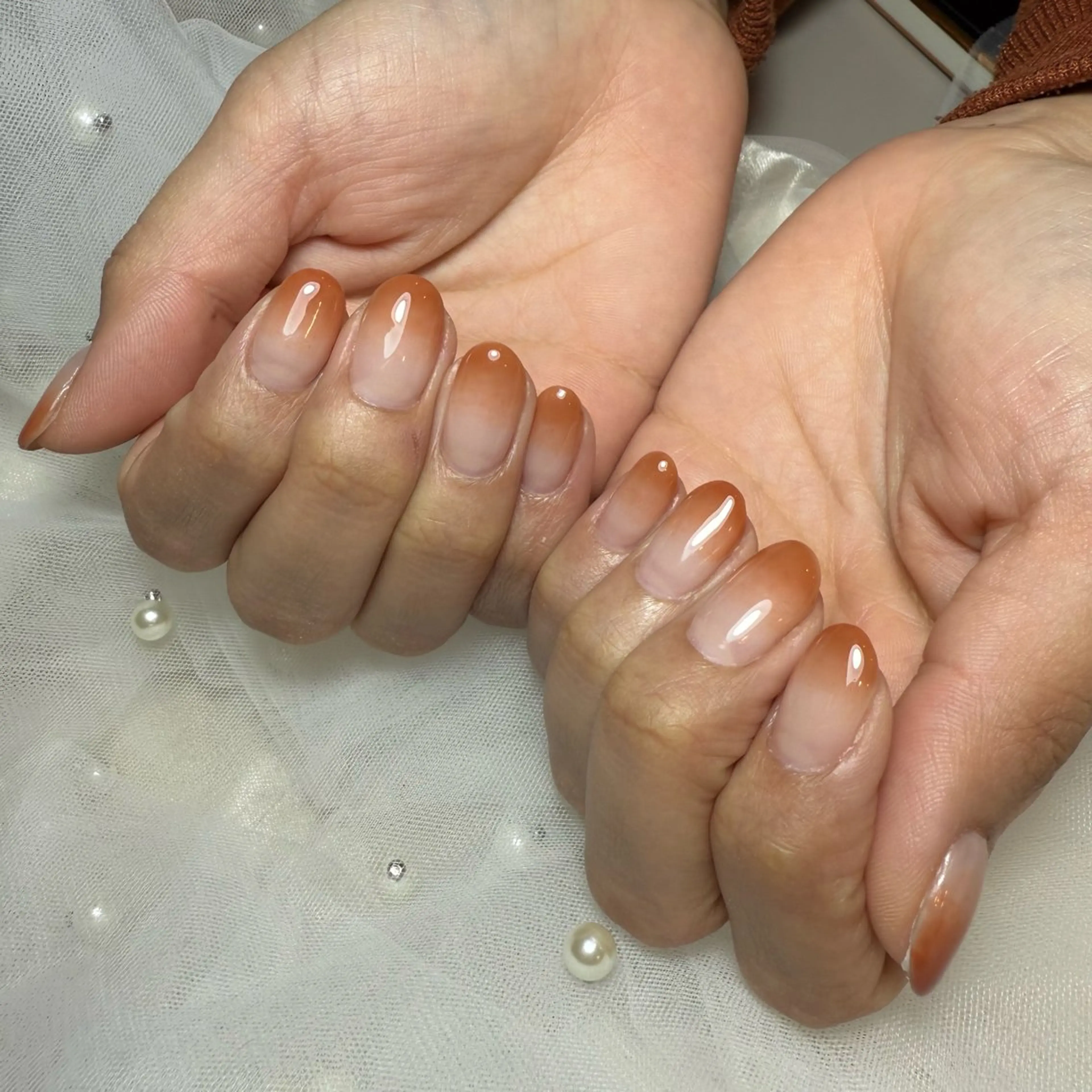 ネイル クリアネイル フラッシュネイル フレンチネイル ジェルネイル グラデーション Reillynail みさきのネイルデザイン