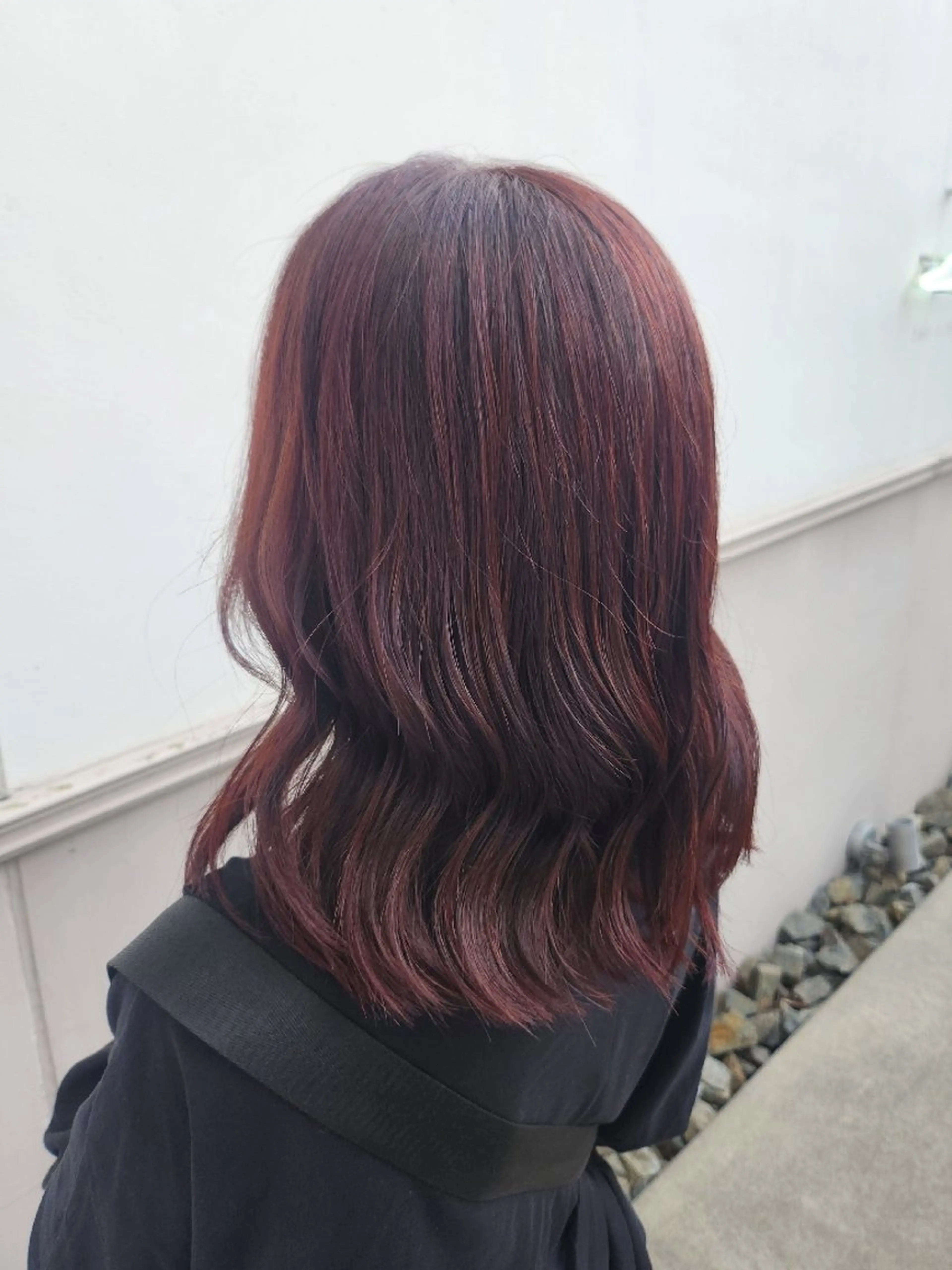 カラー ピンクカラー ヘアカラー 津波古 杏純のヘアスタイル
