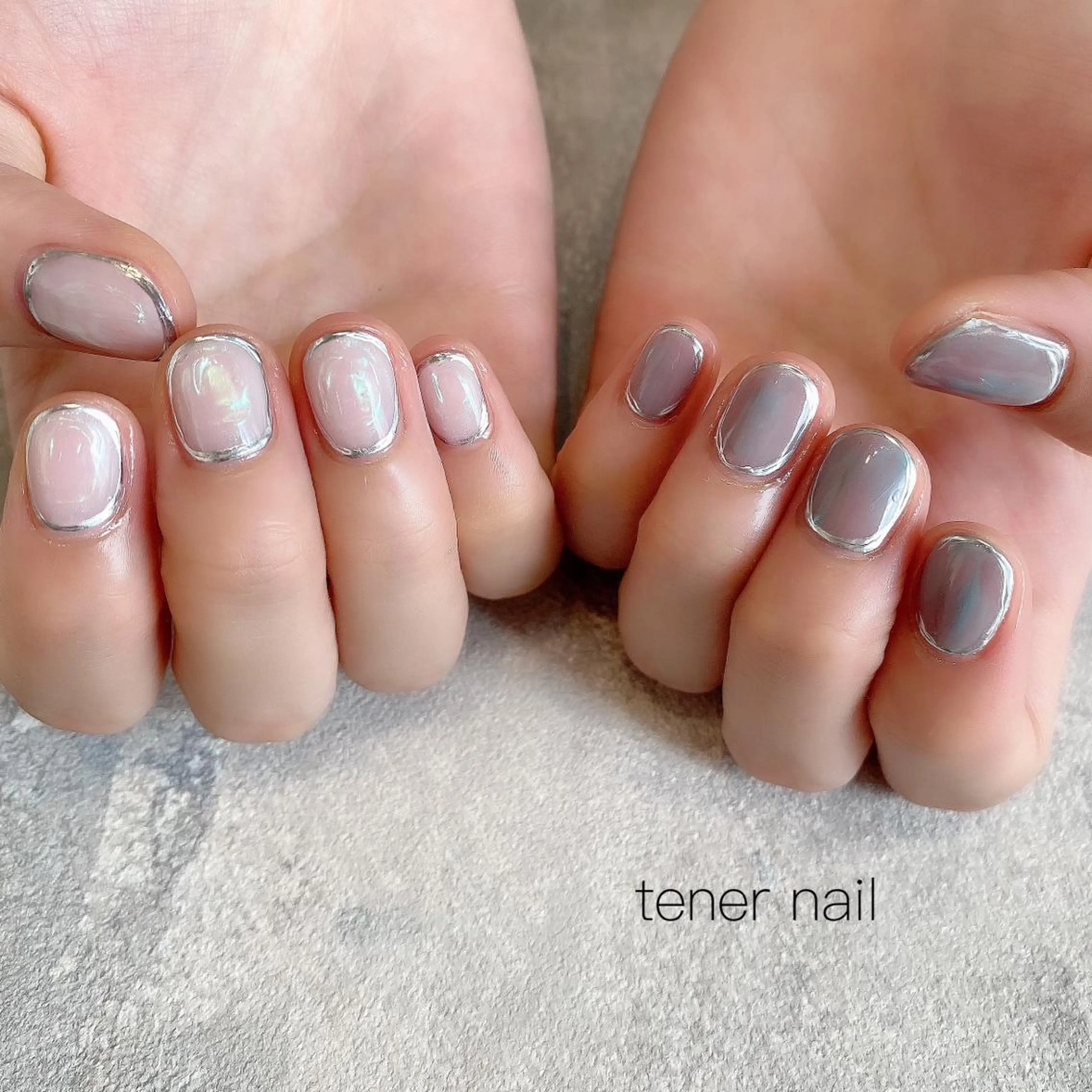 ネイル シルバー テネルネイル tener nailのネイルデザイン