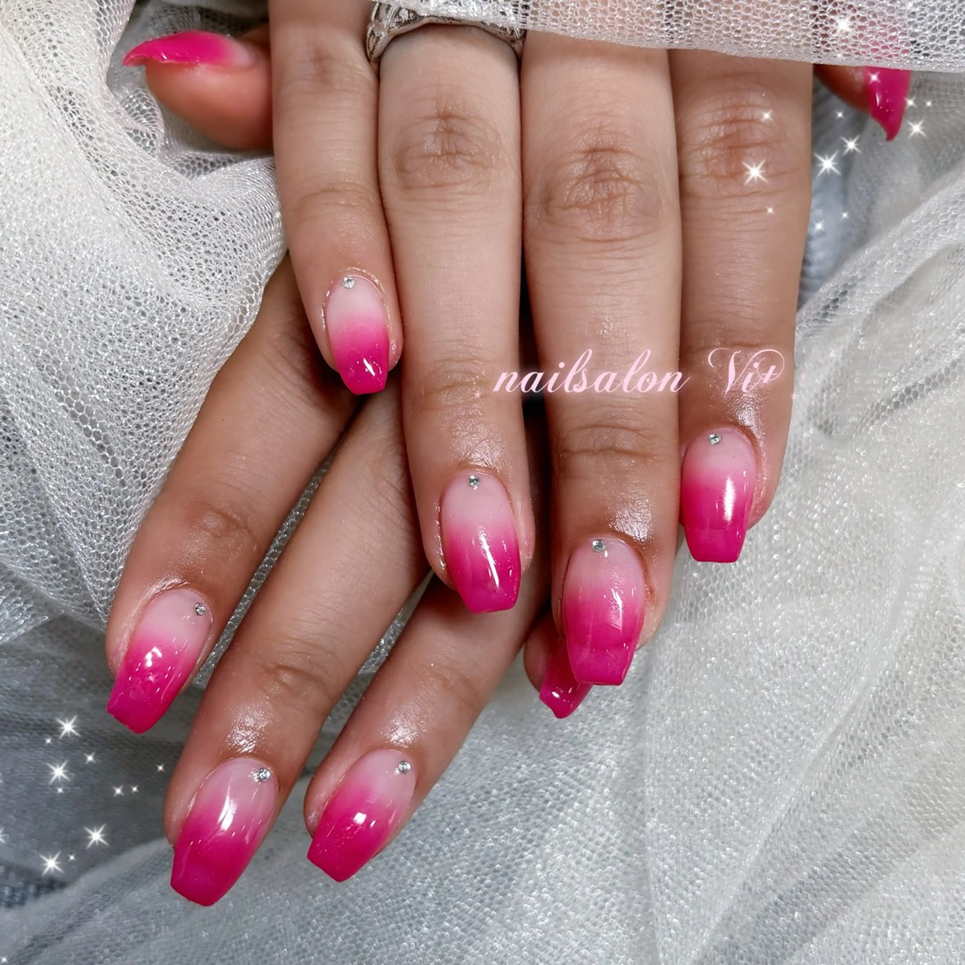 フラットストーン付き💎💫ワンカラー/グラデーションコース✨の写真