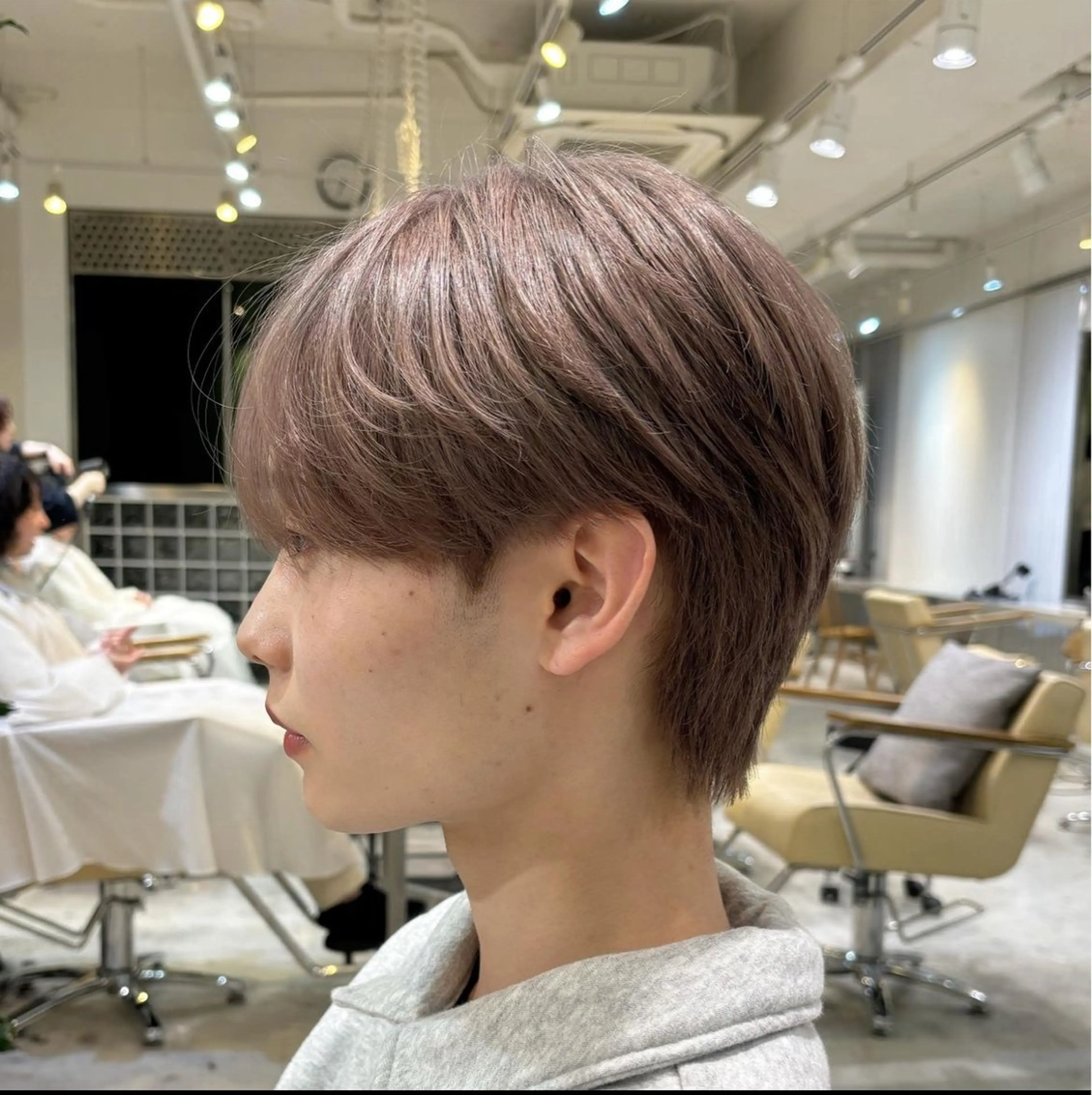 ショート カラー メンズ カット ヘアカラー センターパート職人 柏/メンズ/ ハルキのヘアスタイル