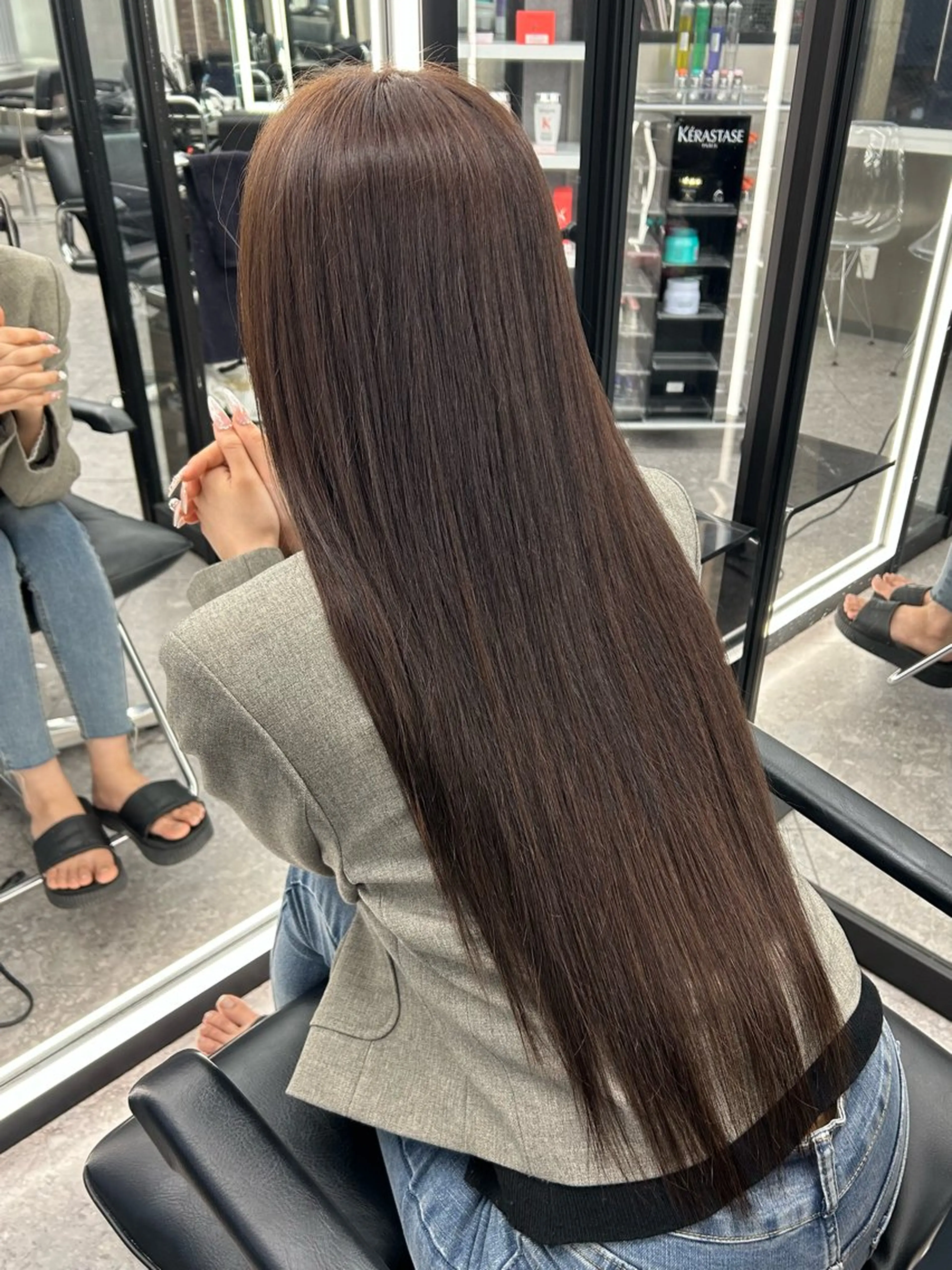 ロング カラー ヘアカラー エクステ nanaka 🤍韓国ワンホンヘアのヘアスタイル