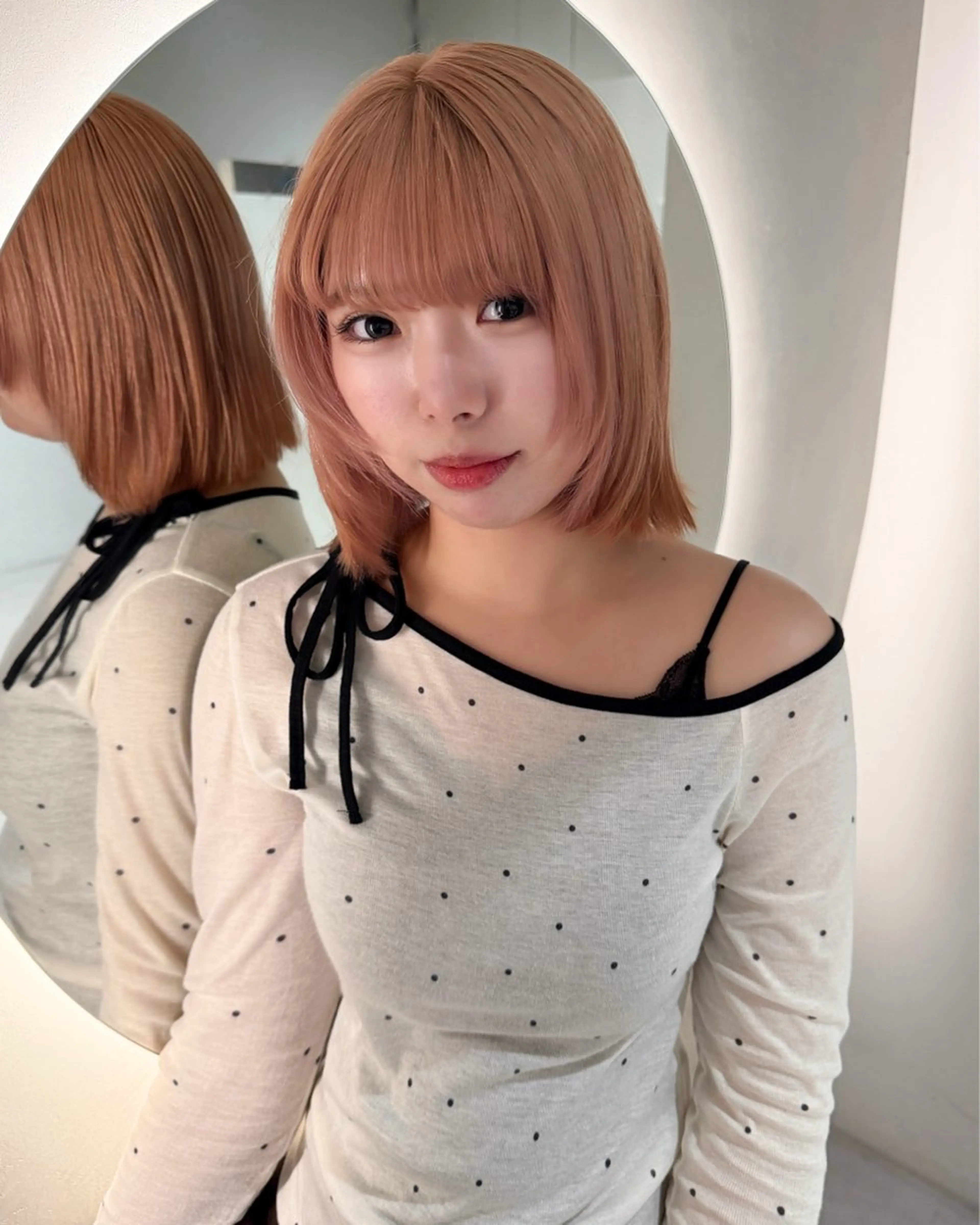 ミディアム カラー 佐藤 かえでのヘアスタイル