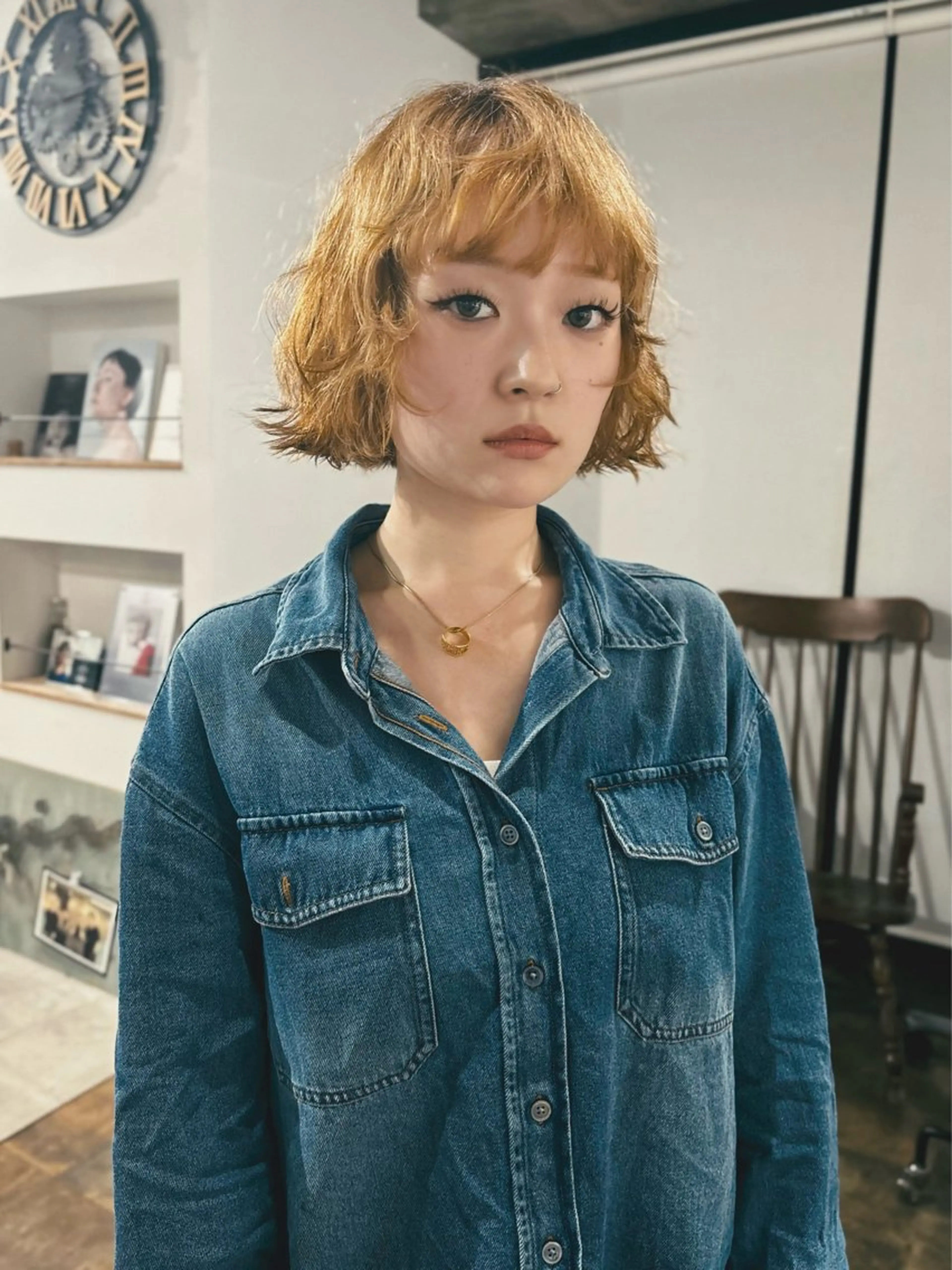 ショート カラー パーマ ベージュカラー ブリーチ ブロンド ブロンドベージュ 透明感カラー カット パーマ トリートメント デザインパーマ 藤田和樹のヘアスタイル