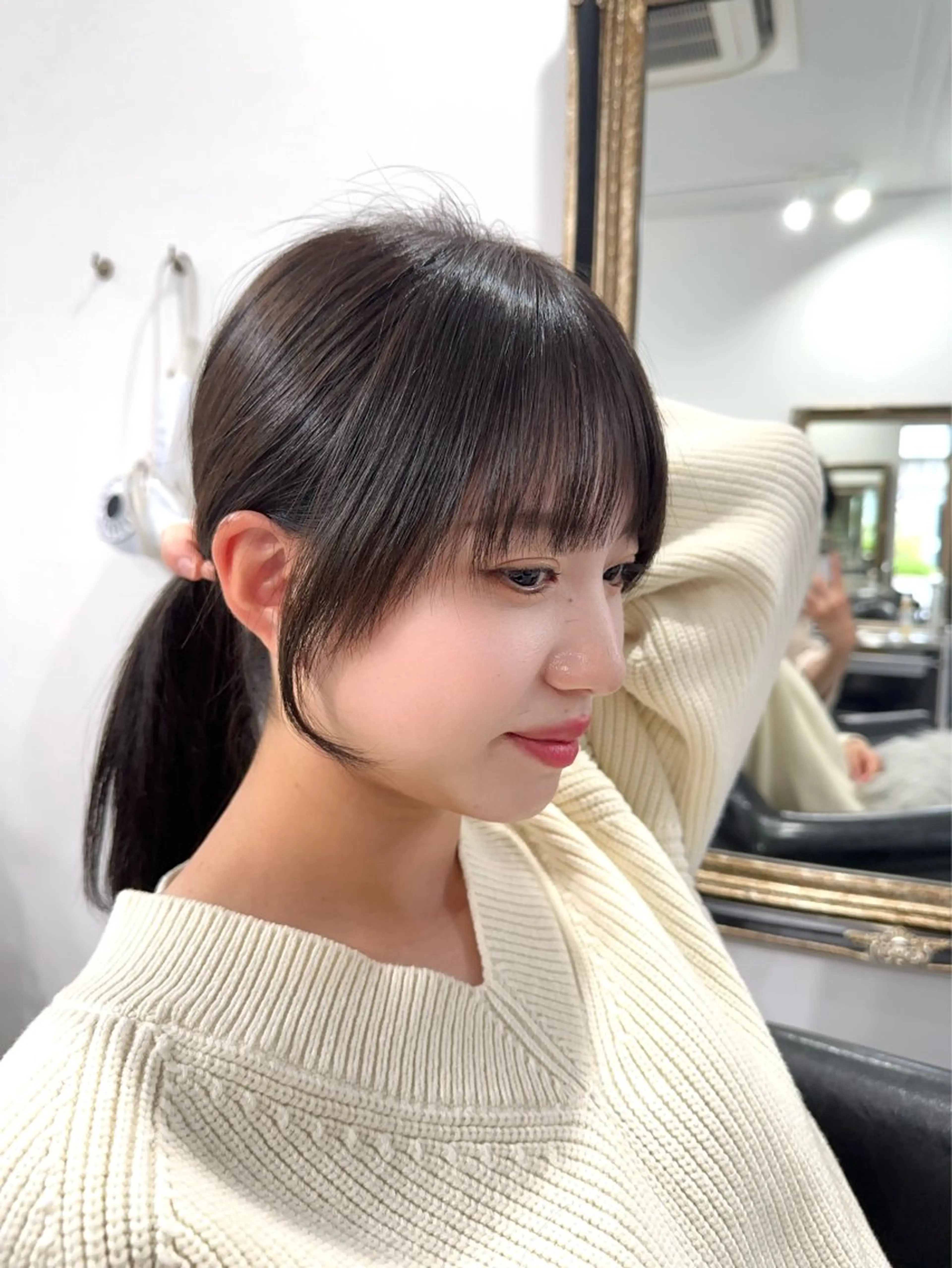 ロング 顔まわりレイヤー 顔周りカット レイヤーカット 岡崎/レイヤーカット ／縮毛矯正/美髪のヘアスタイル