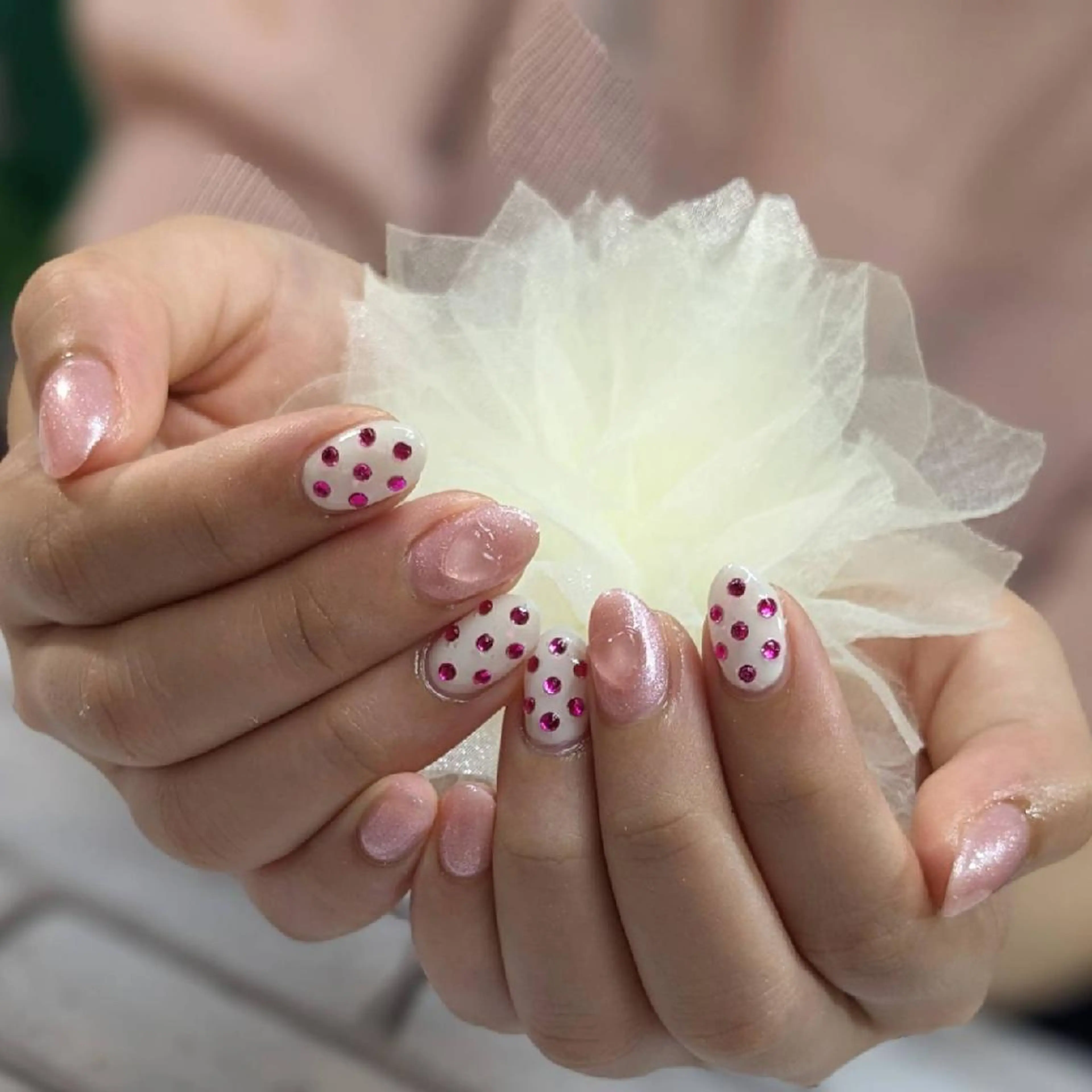 ネイル ブルー ハート ハンドネイル ネイルサロンベルティ .keikoのネイルデザイン