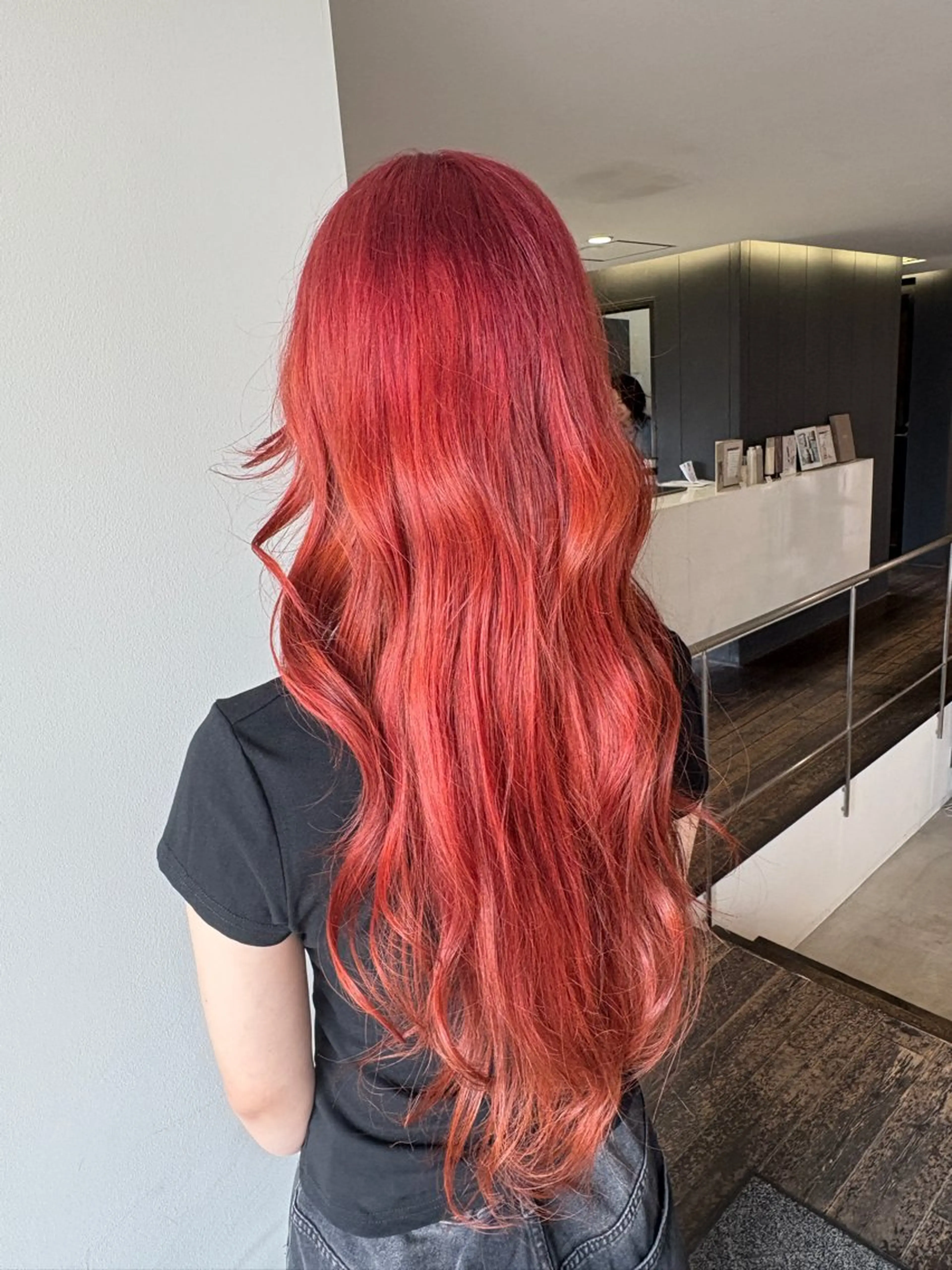 カラー ブリーチ レッドカラー このは /メンズ特化のヘアスタイル