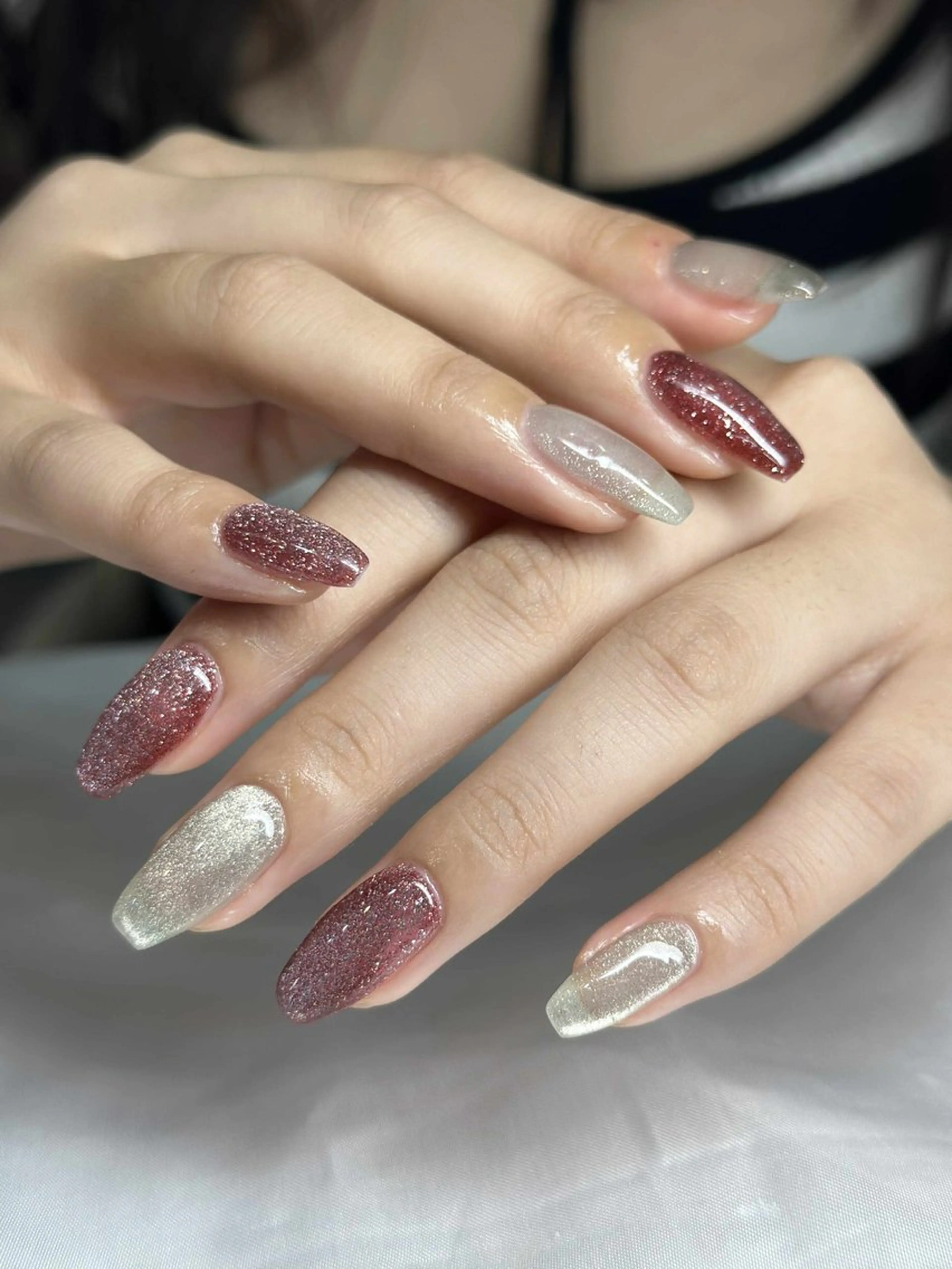 ネイル ラメ(グリッター) sora ❄️のネイルデザイン