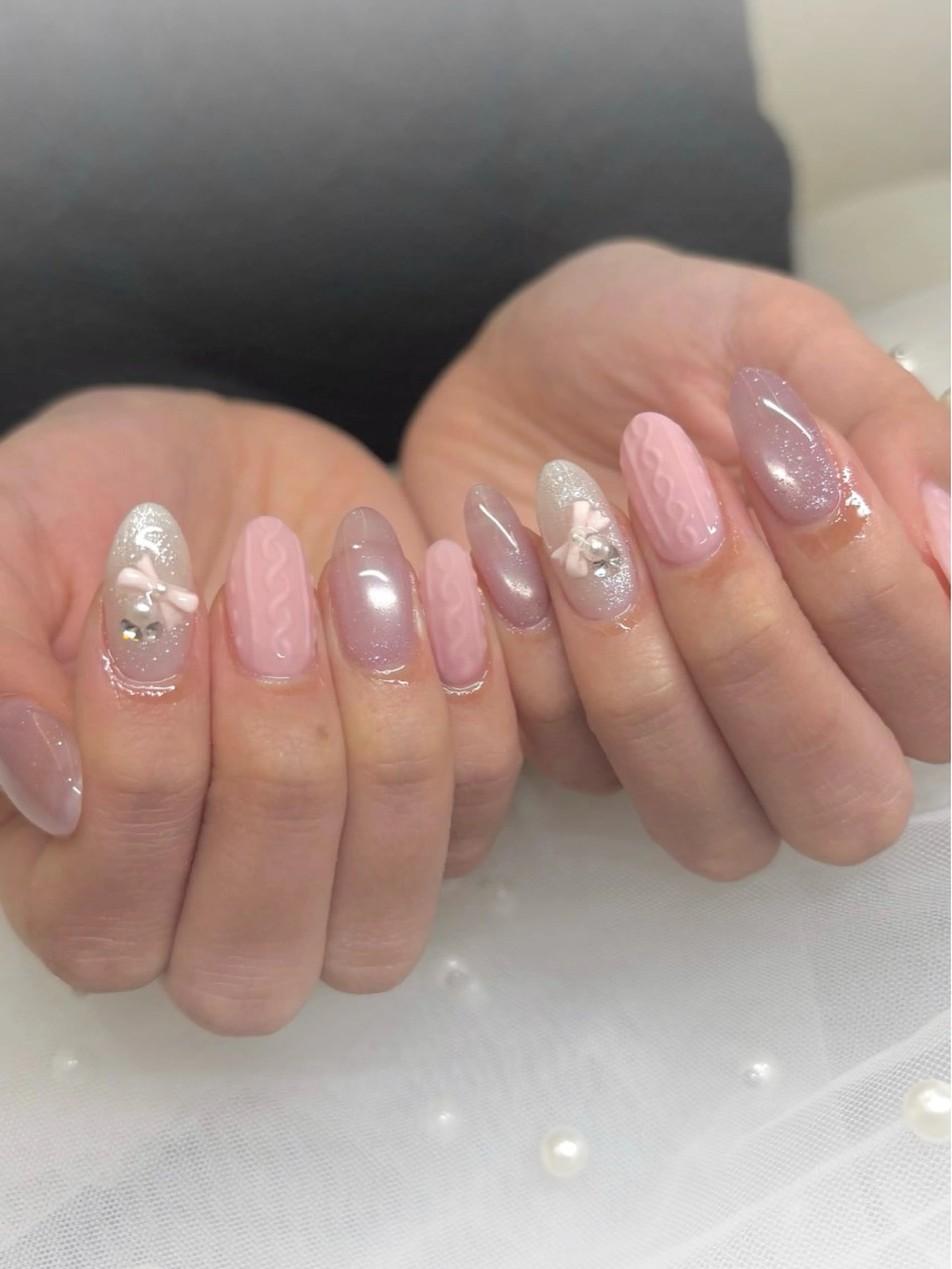 ネイル リボン BeautyFavo .byRyokaのネイルデザイン