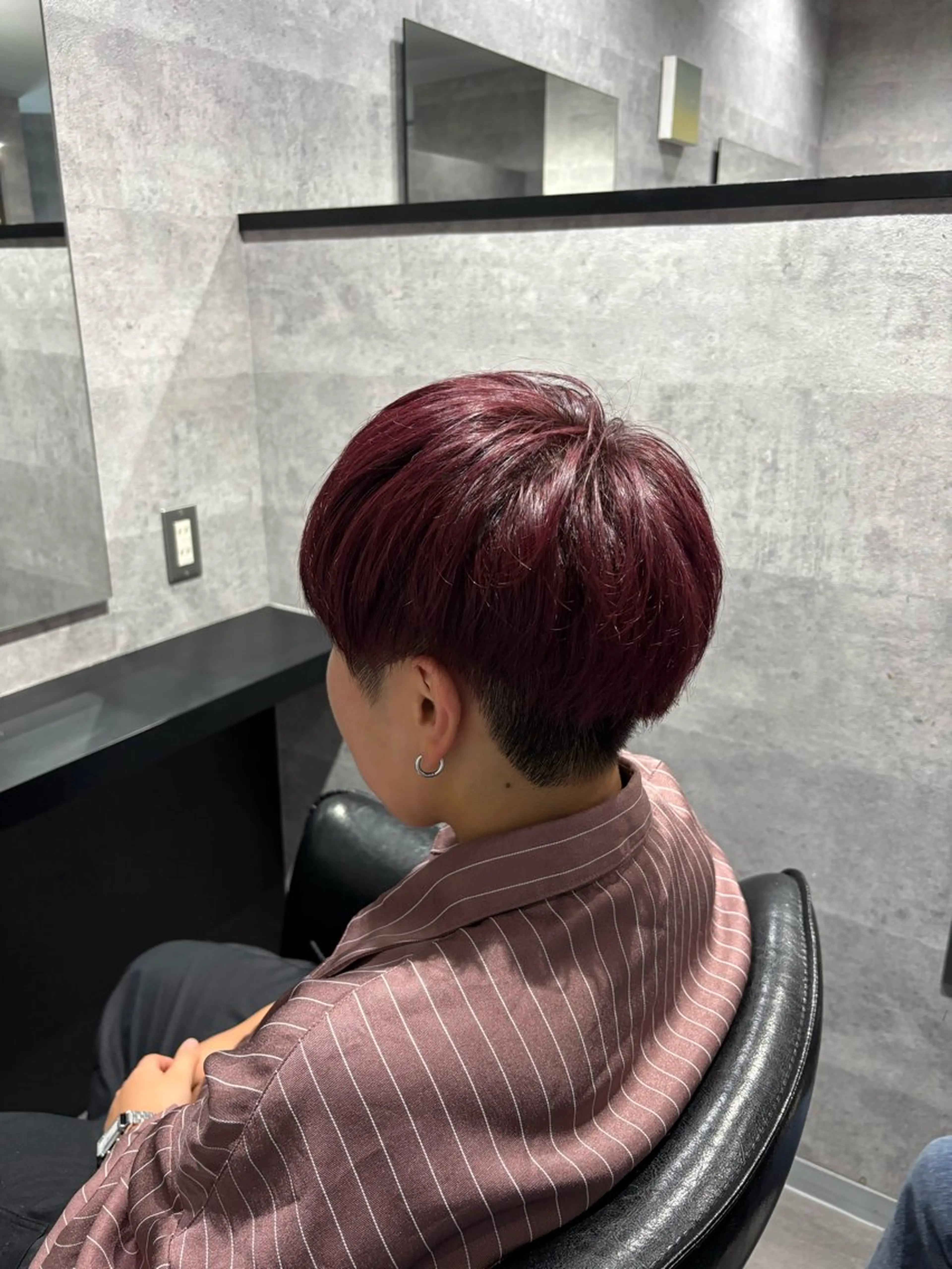 ショート カラー ヘアカラー 柔らかい透明感カラー 髪質改善/神戸のヘアスタイル