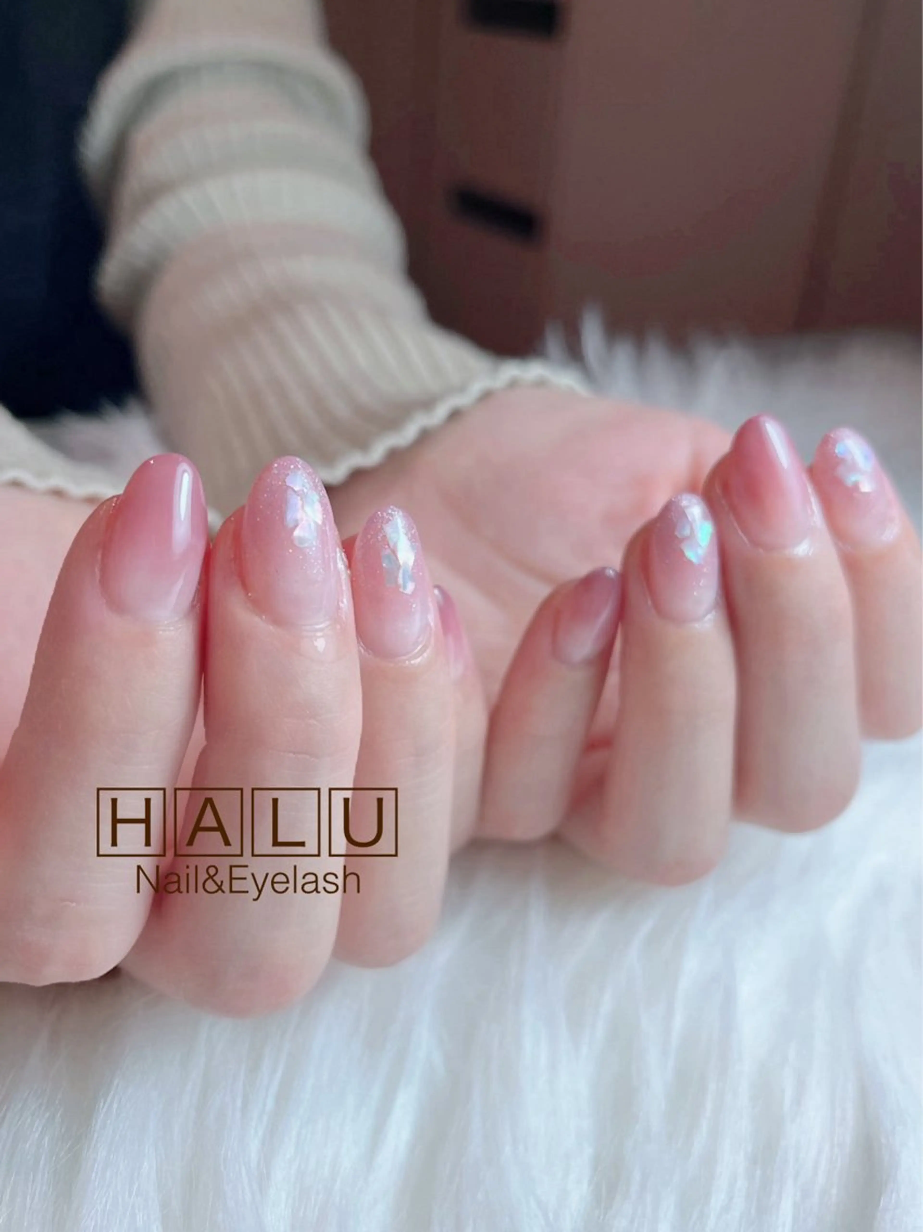 ネイル クリアネイル オフィスネイル HALU ハルのネイルデザイン