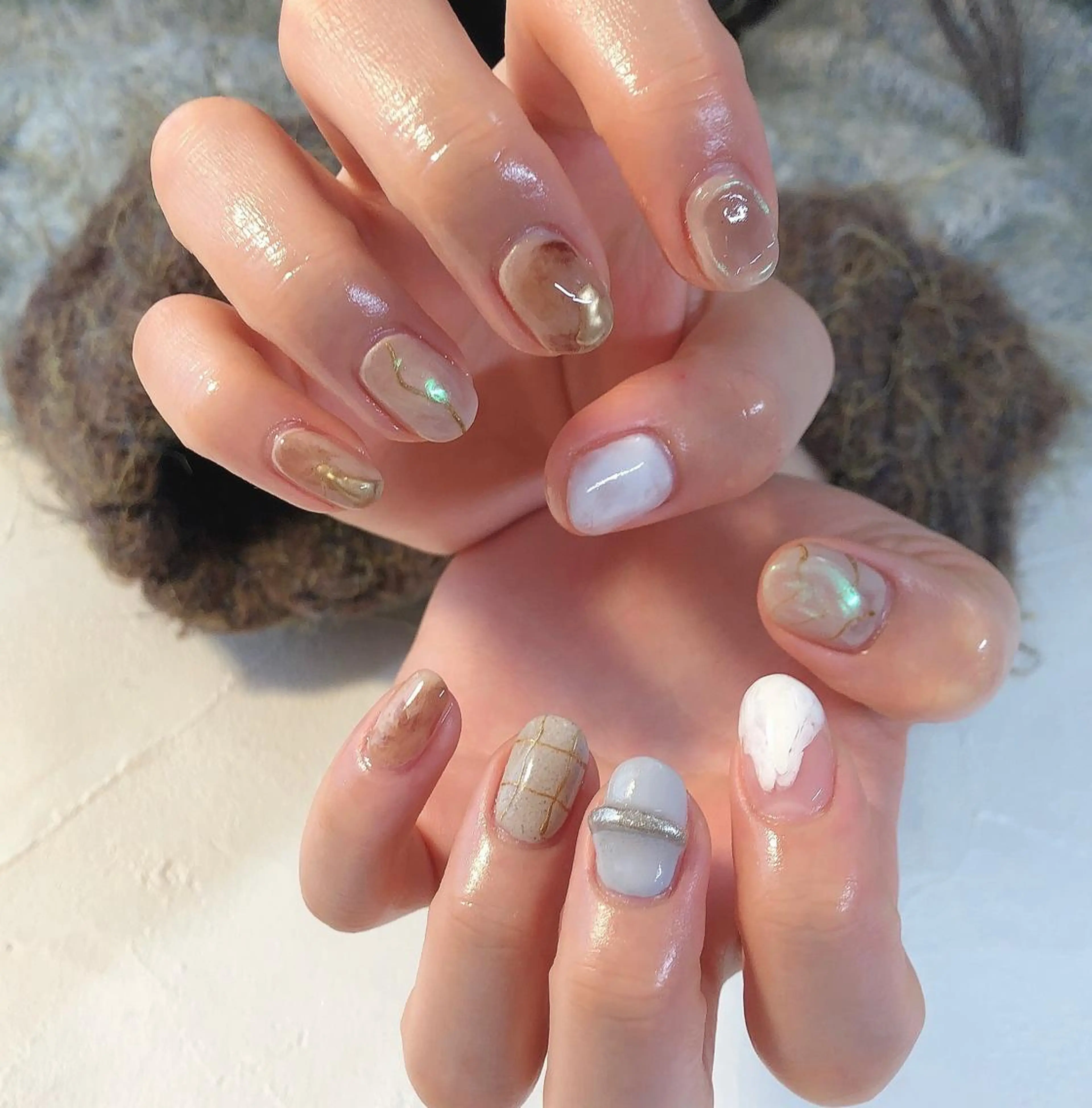 ネイル 持ち込み ニュアンスネイル ハンドネイル nails 🎀meのネイルデザイン