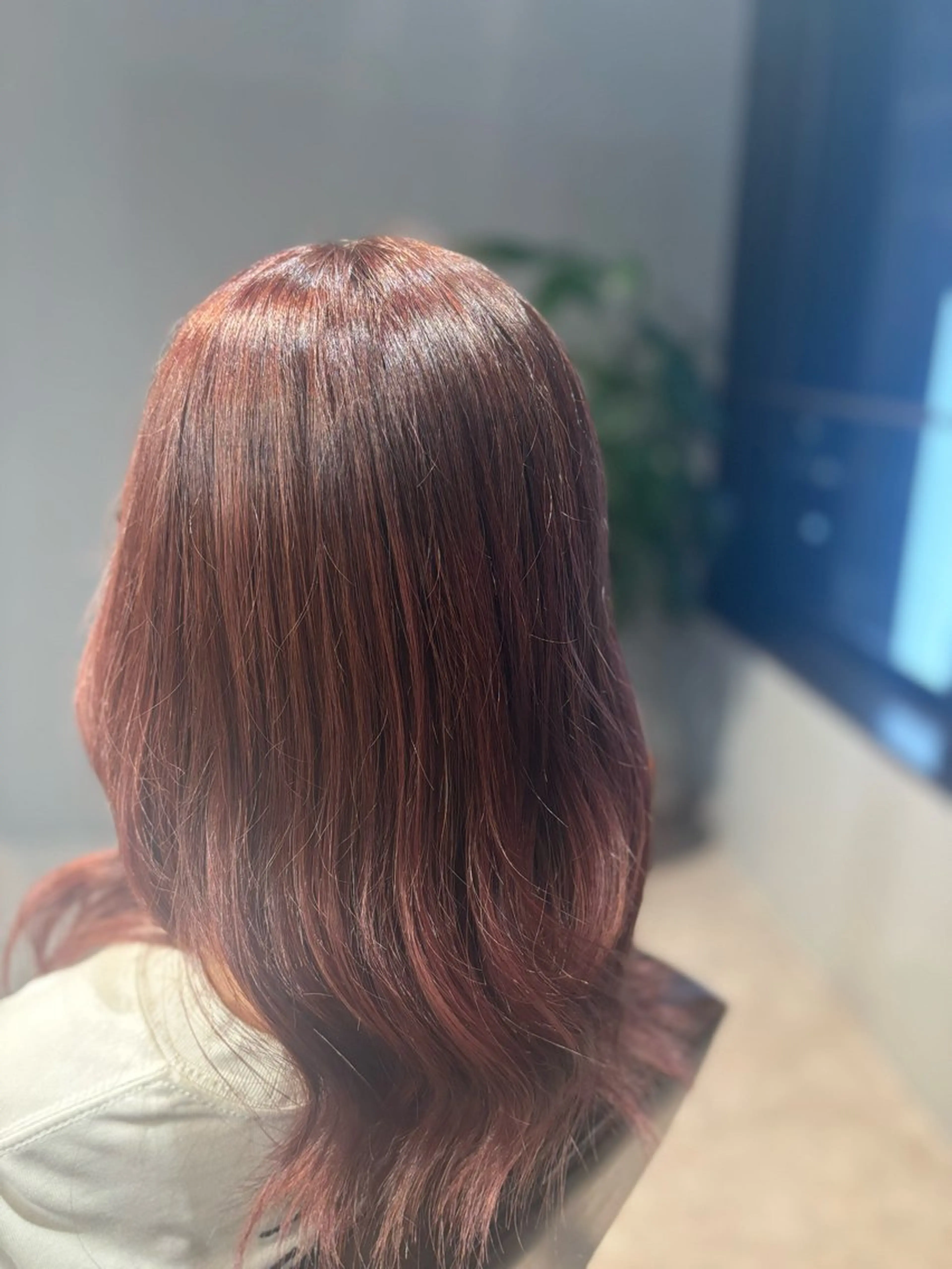 ミディアム カラー 透明感カラー レッドカラー pers'lov yoneyaのヘアスタイル