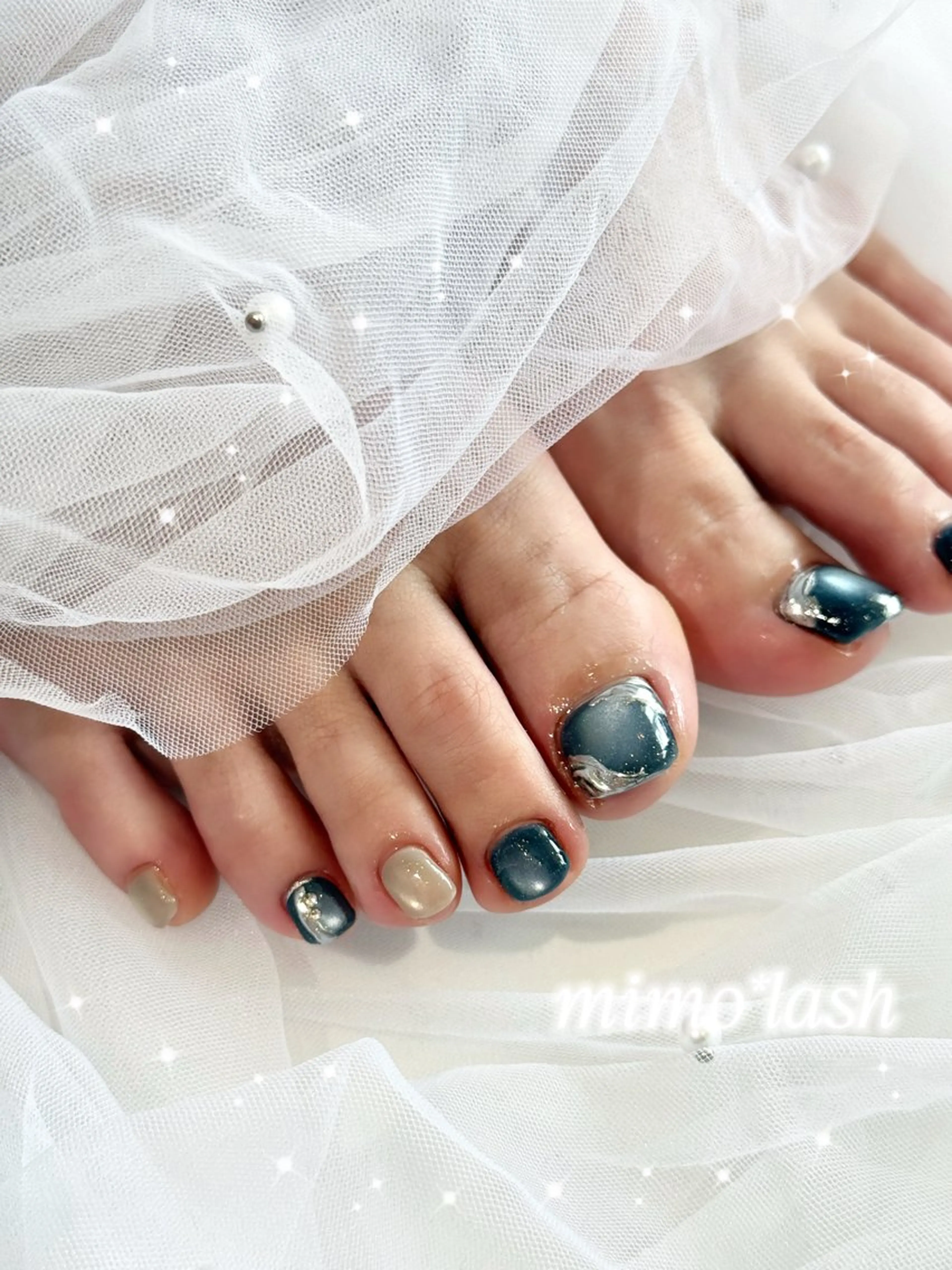 ネイル フットネイル mimo*lash 🩰kanatsuのネイルデザイン