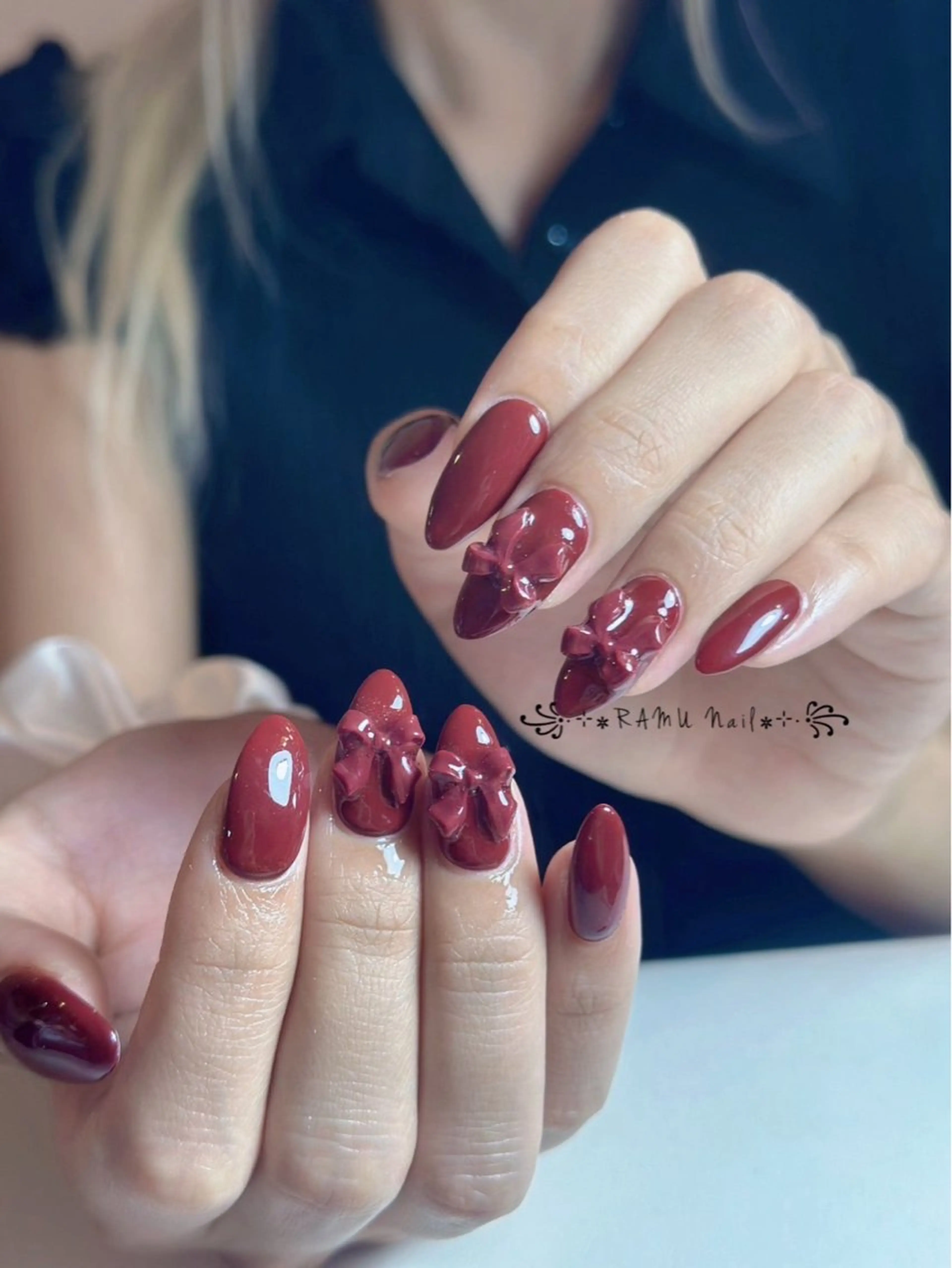 ネイル チークネイル フレンチネイル グラデーション キラキラネイル 韓国ネイル ハンドネイル RAMU_Nail 池袋店のネイルデザイン