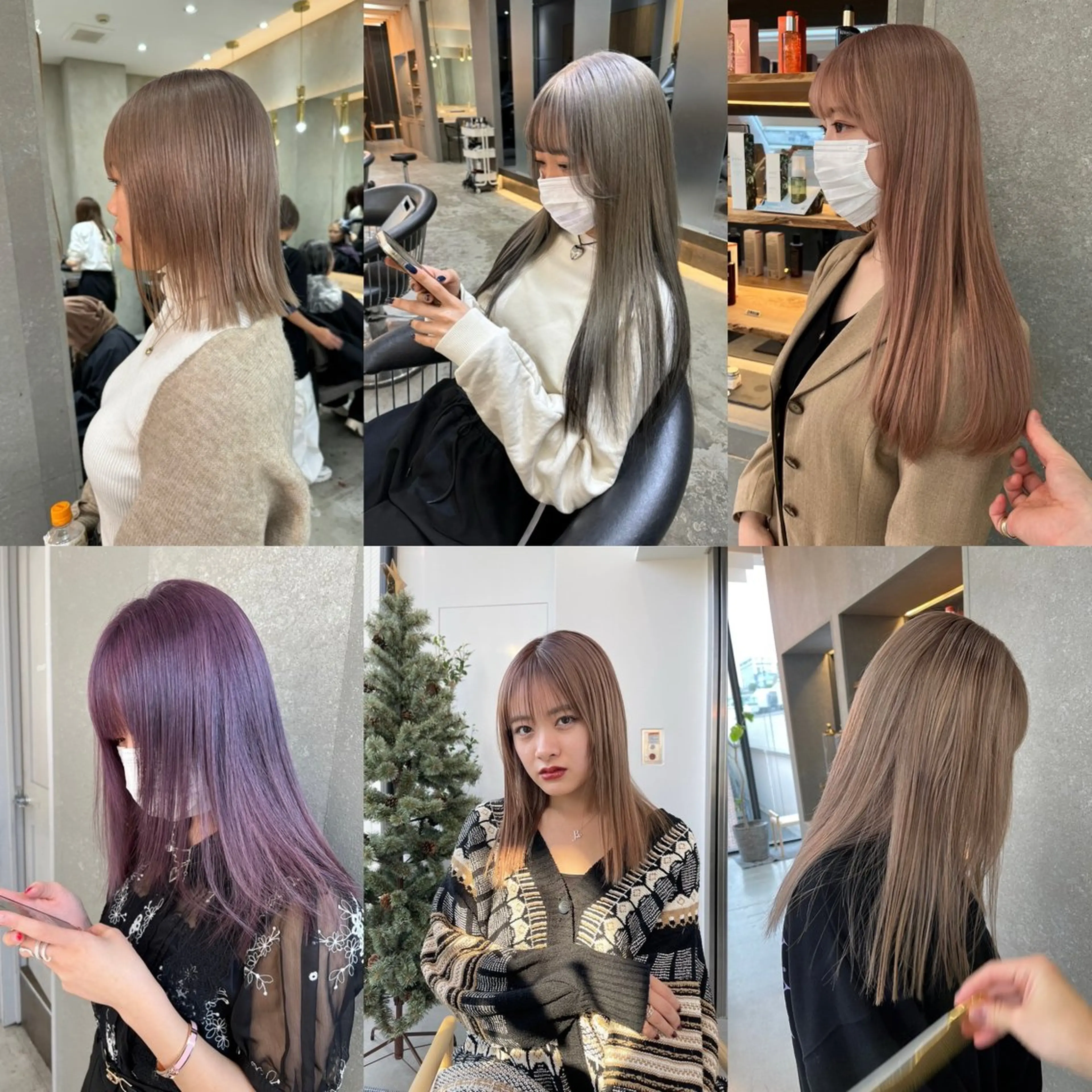セミロング カラー ブリーチ カット ヘアカラー トリートメント ブリーチ特化 梅田本多翔のヘアスタイル