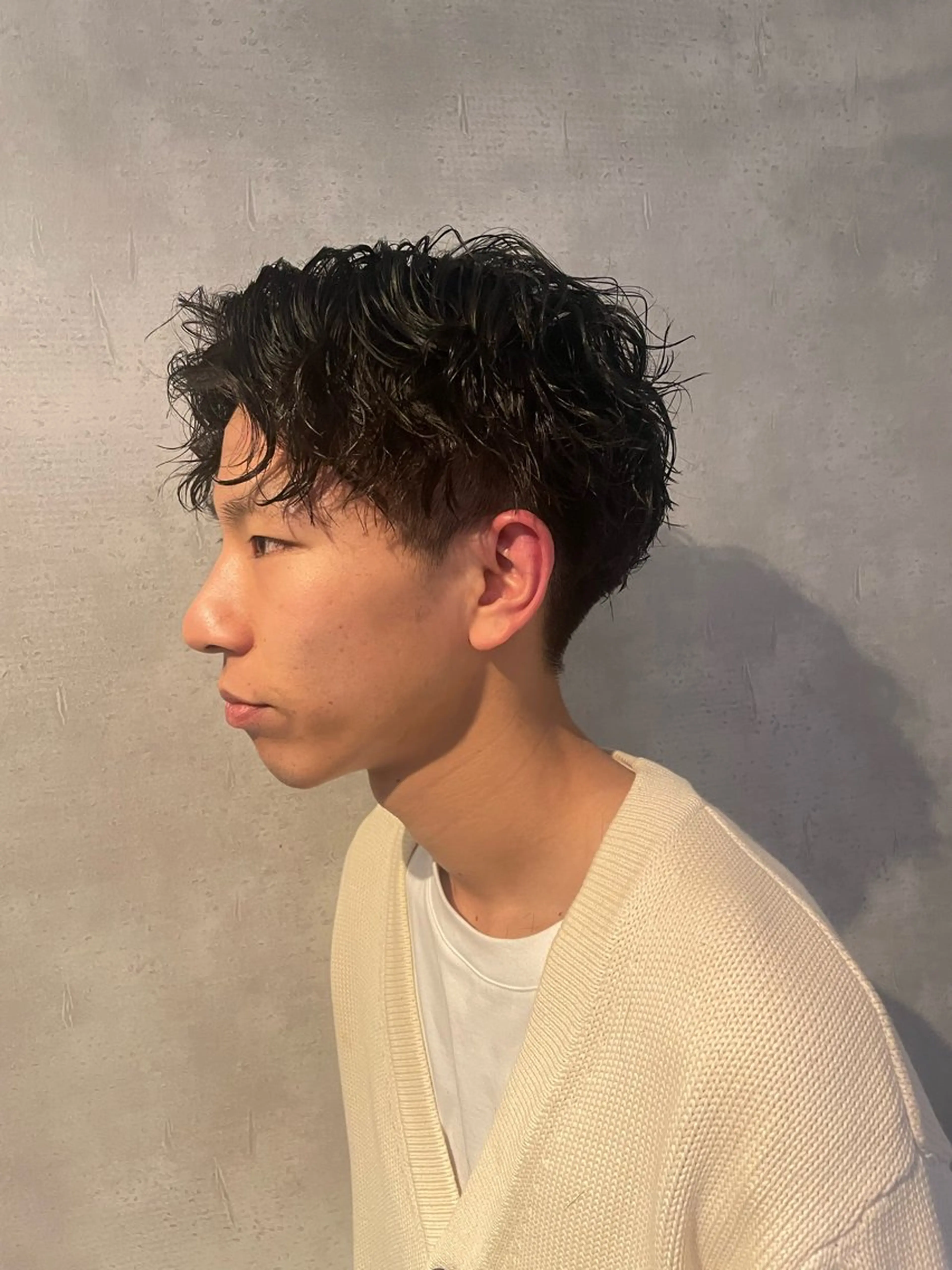 パーマ メンズ カット パーマ トリートメント 心斎橋/メンズ /ルレイル/地形真希のヘアスタイル