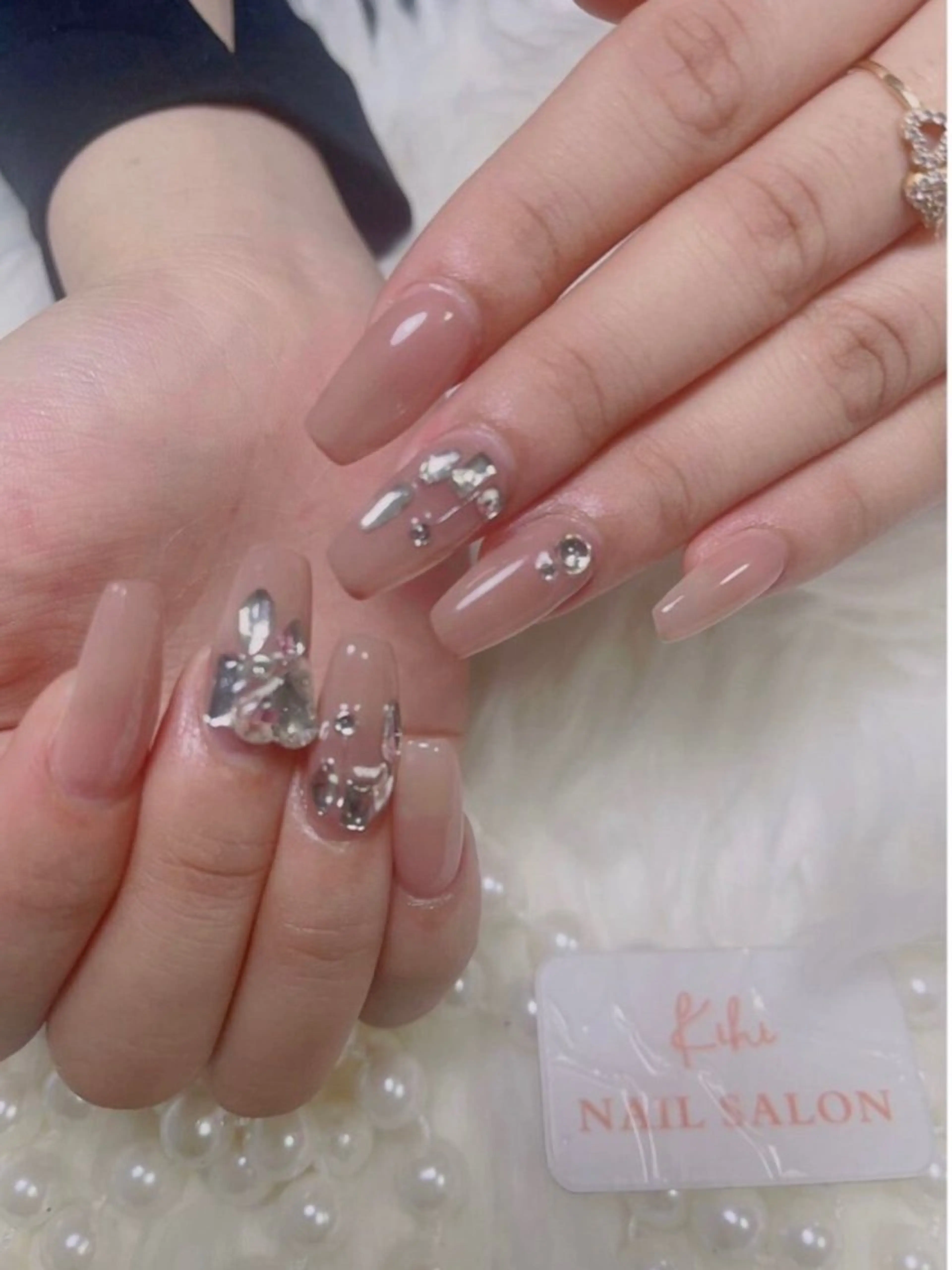 【ソフトジェル付き替えオフ込み】チップ長さだし10本持ち込みデザインやり放題 150分の写真