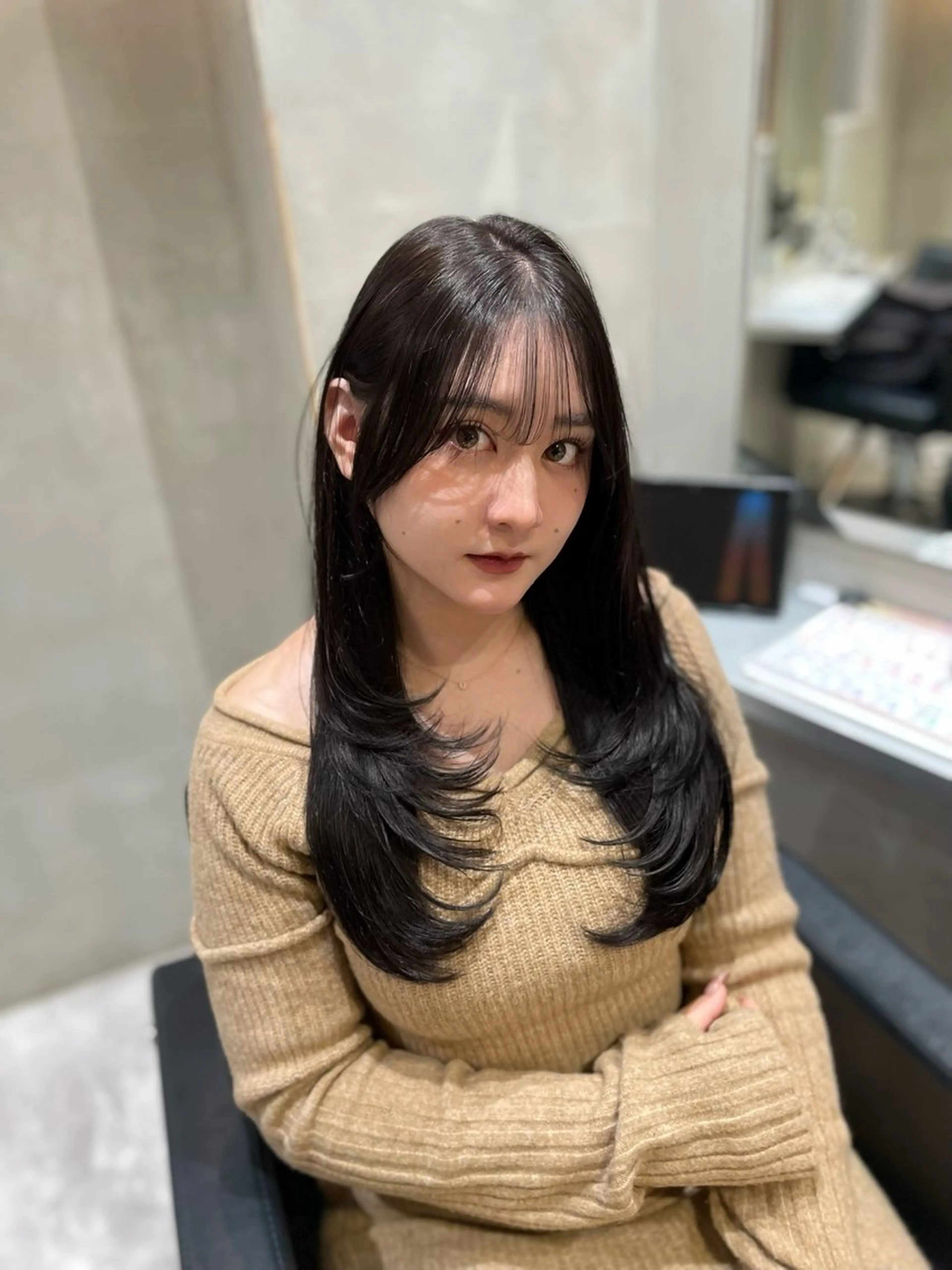 ロング カット ヘアカラー トリートメント 髪質改善×透明感× 艶髪🥀HIYORIのヘアスタイル