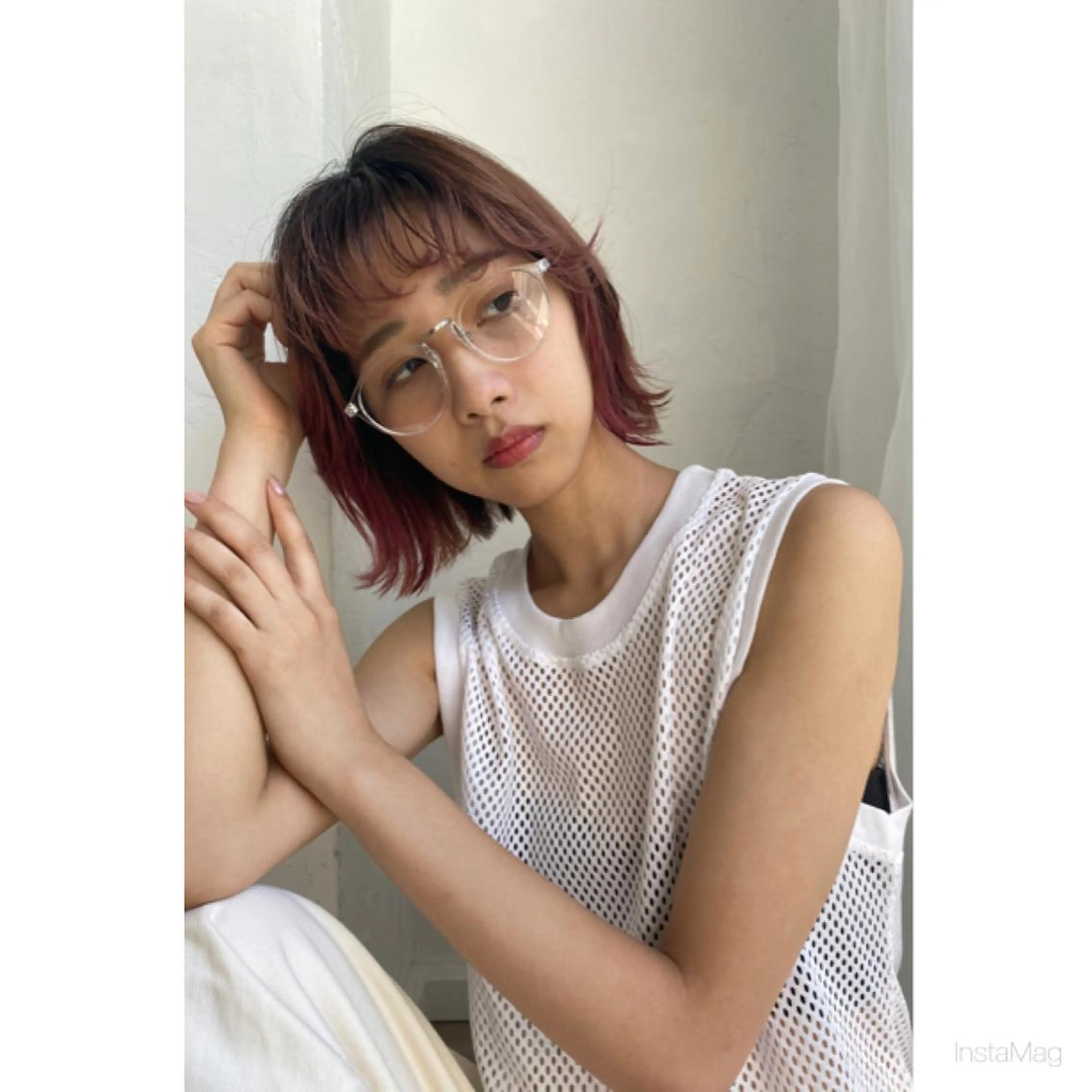 ヘアアレンジ ヘアカラー 岩間 香純のヘアスタイル