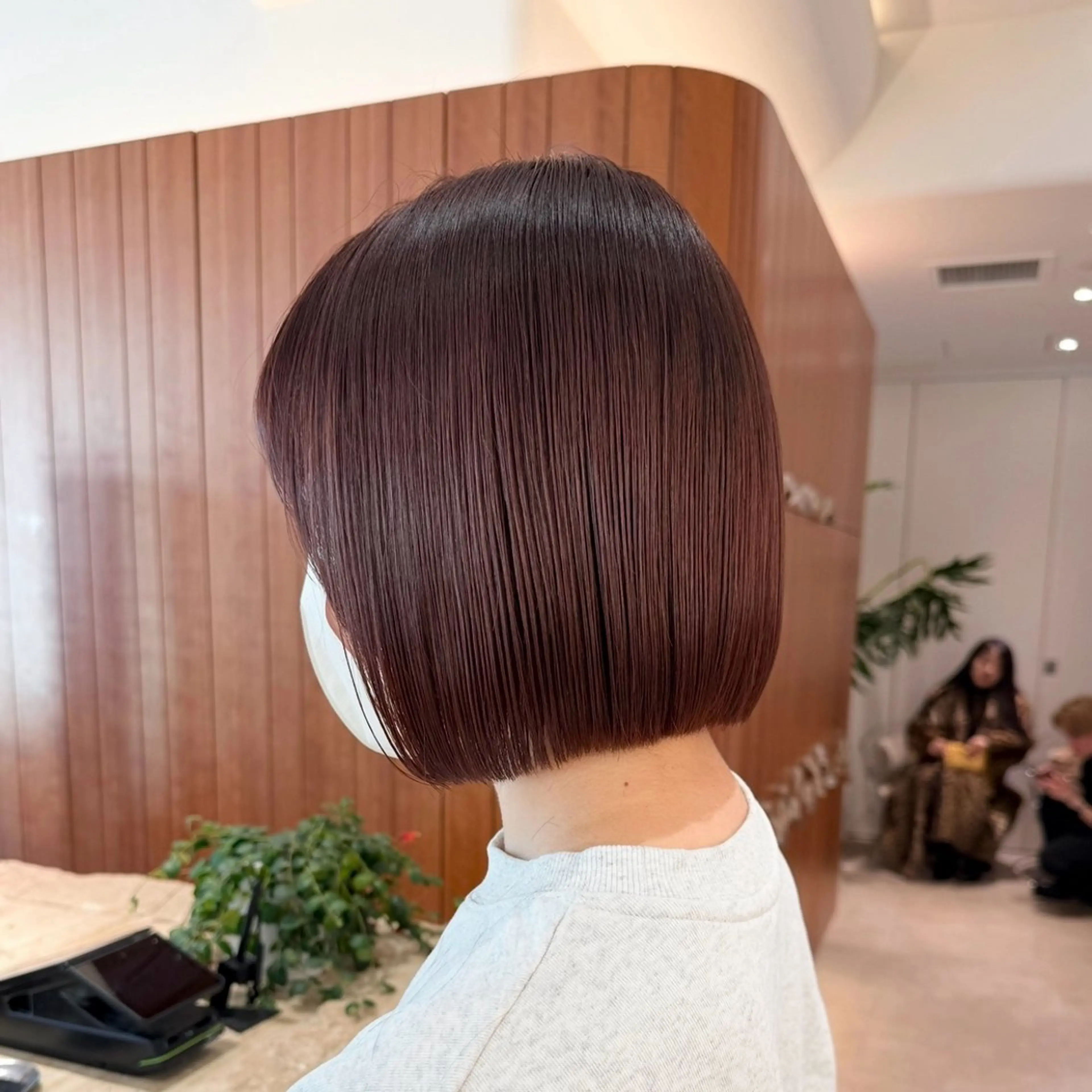 ミディアム カラー 切りっぱなしボブ ショートボブ ボブ 韓国風ヘア カット ヘアカラー トリートメント 田中航平/渋谷ボブ/ レイヤーボブのヘアスタイル