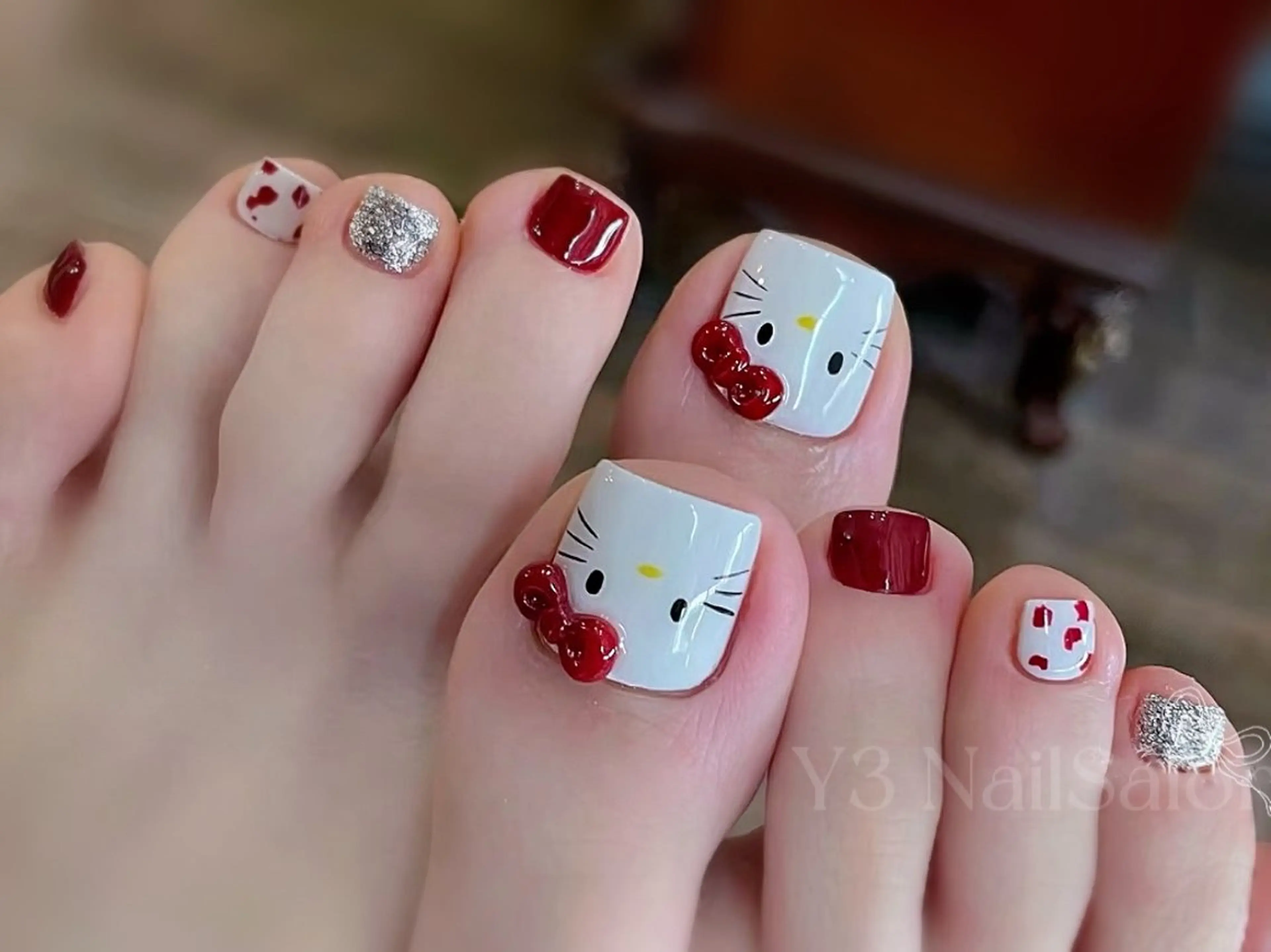 ネイル フットネイル 持ち込み フットネイル Y3 NailSalonのネイルデザイン