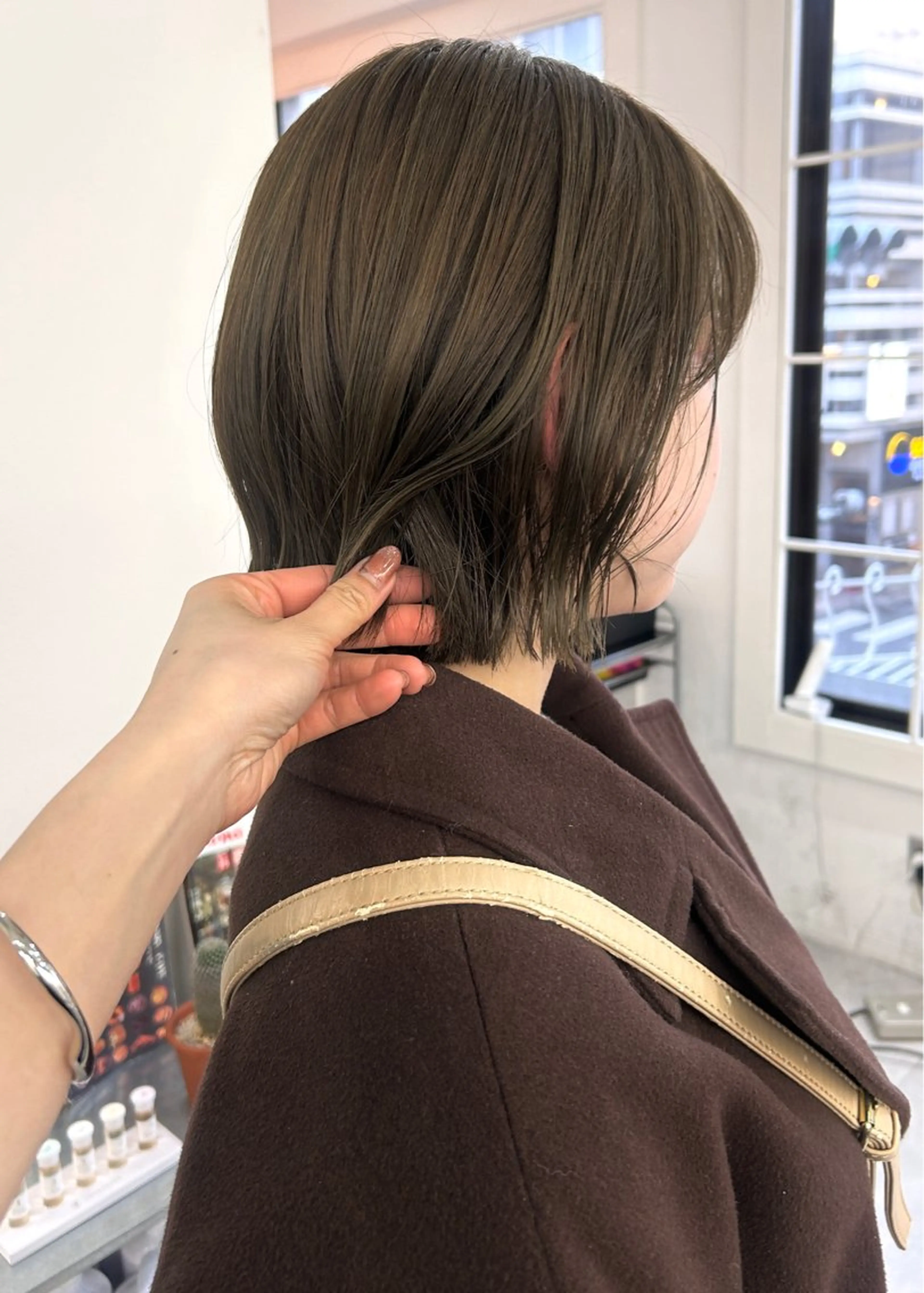 ミディアム カラー カット ヘアカラー トリートメント レイヤーボブ/ 艶カラー/サナ🌼のヘアスタイル