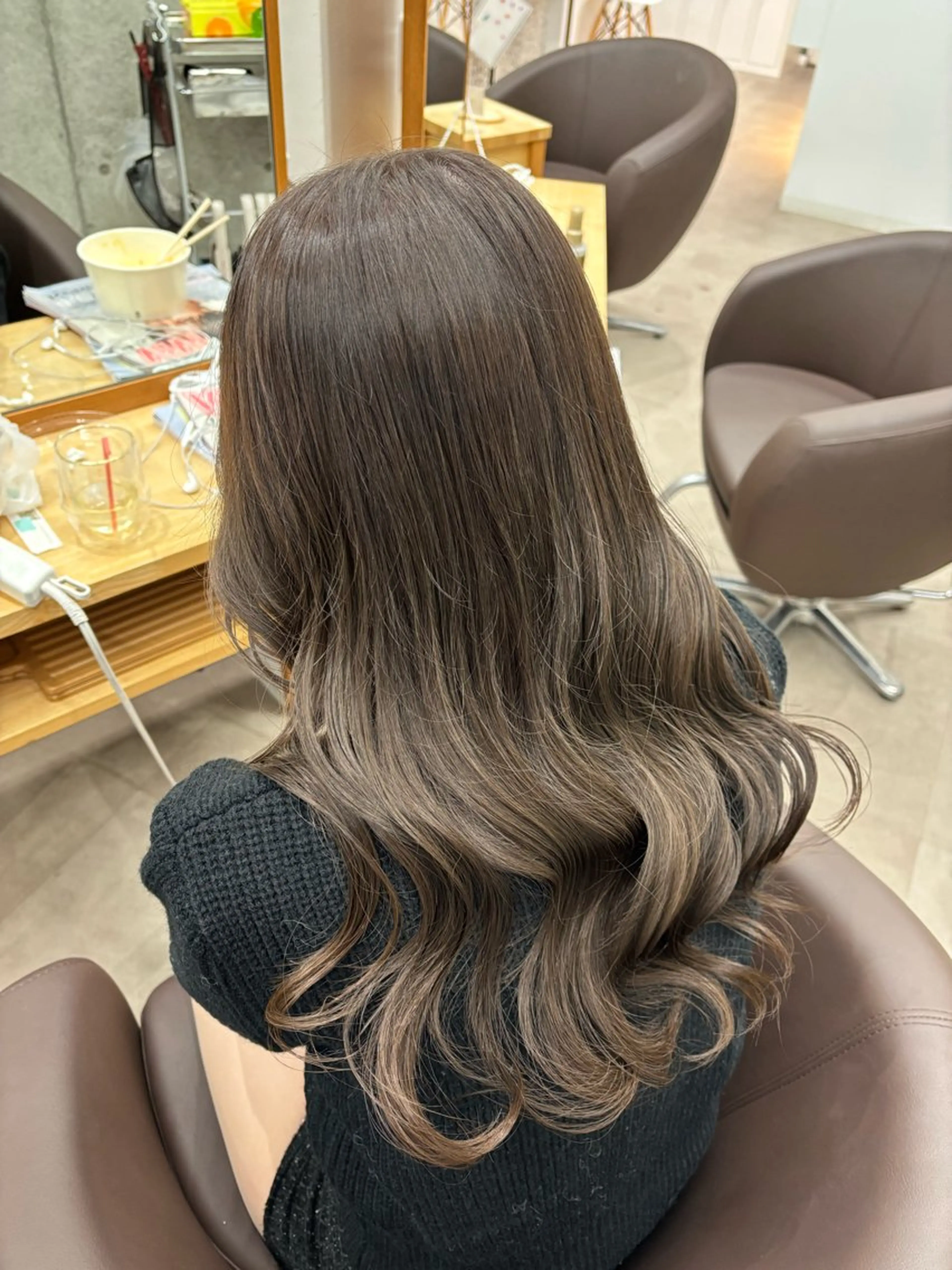 カラー グレージュ OPS hair大名 🩵yuna🌙のヘアスタイル