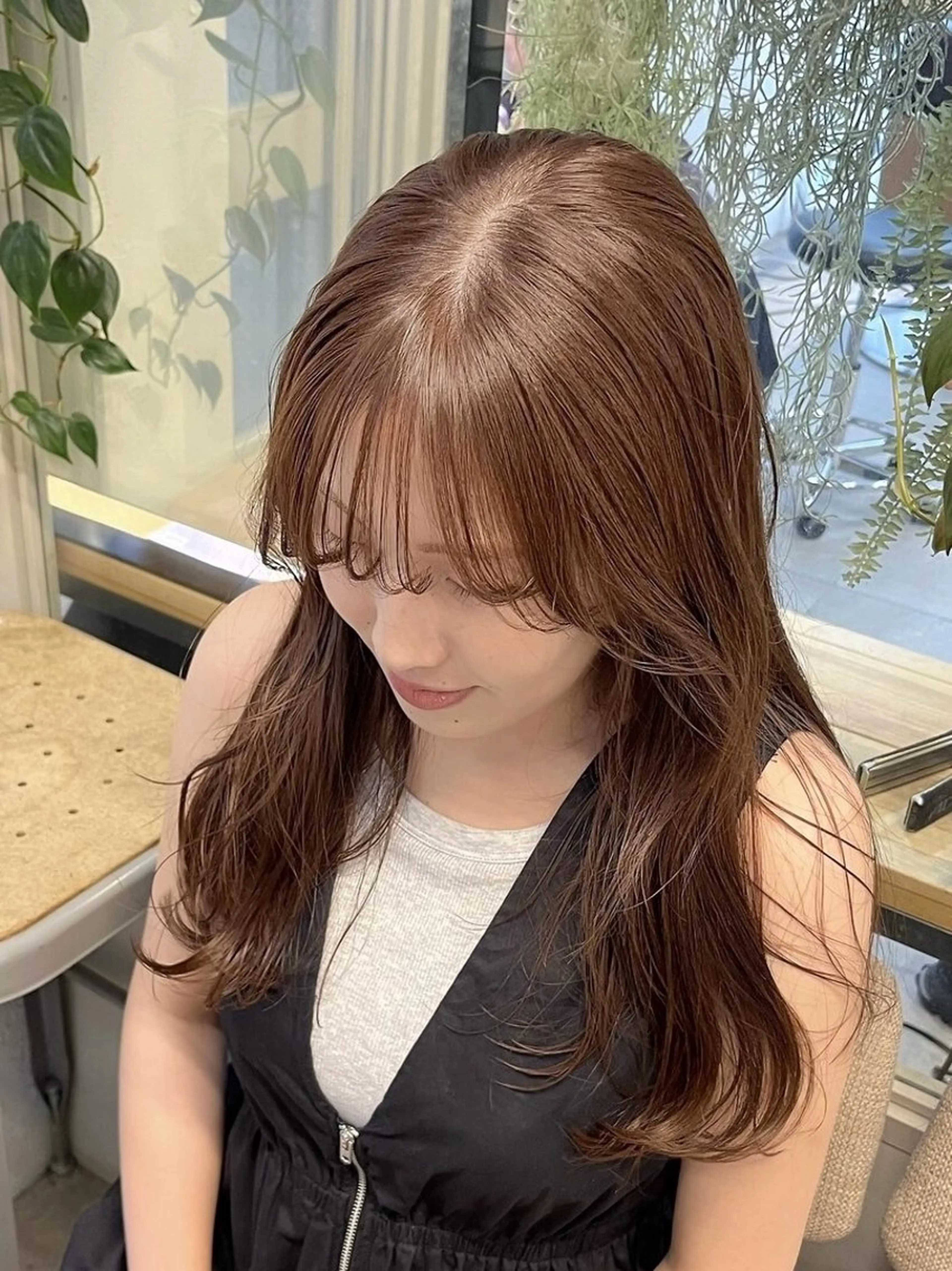 ミディアム カラー カット ヘアカラー オリーブ/縮毛♡ Natsuno🩰のヘアスタイル