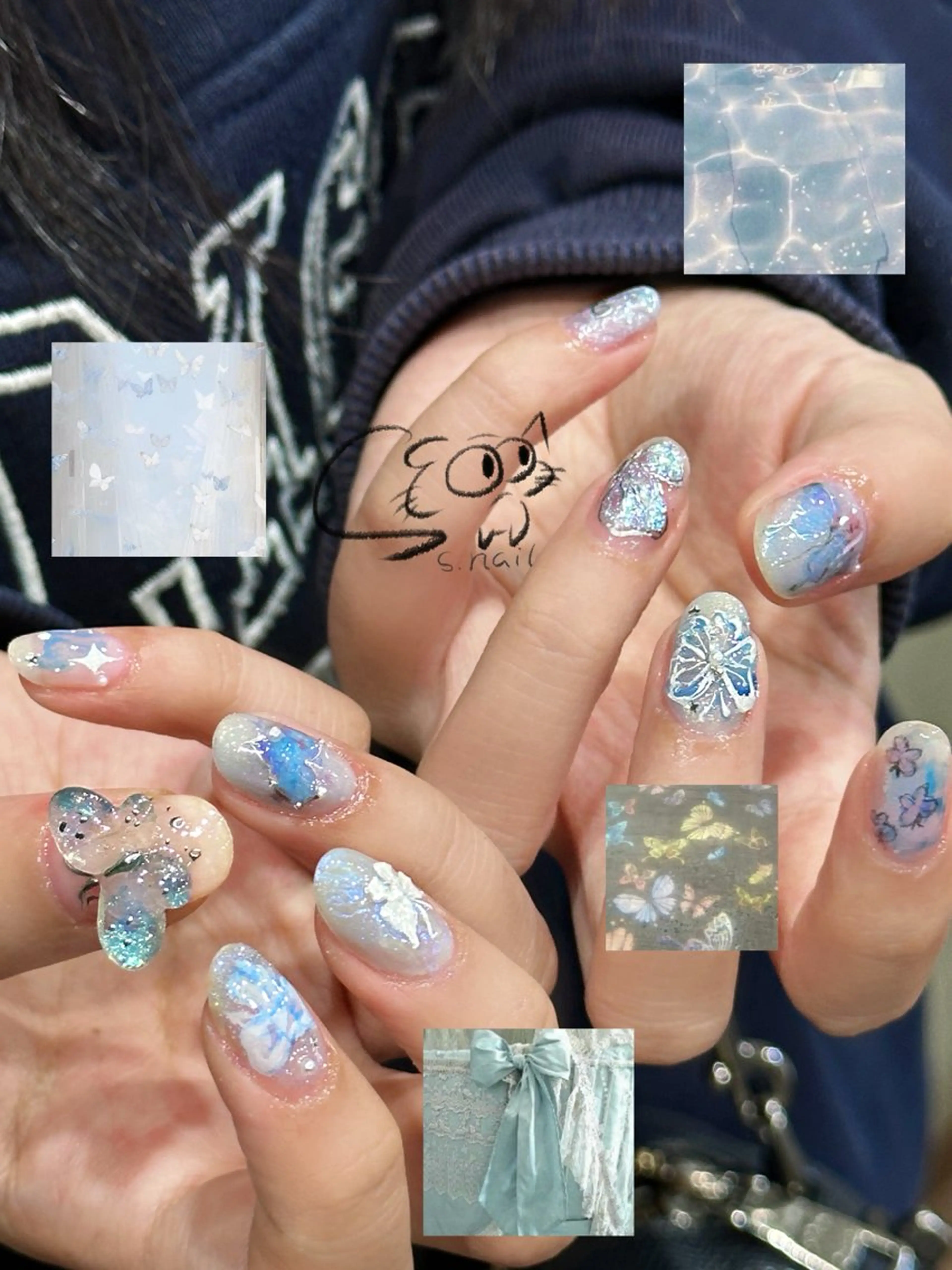 ネイル チークネイル フレンチネイル グラデーション マグネットネイル ワンカラーネイル S.nail _のネイルデザイン