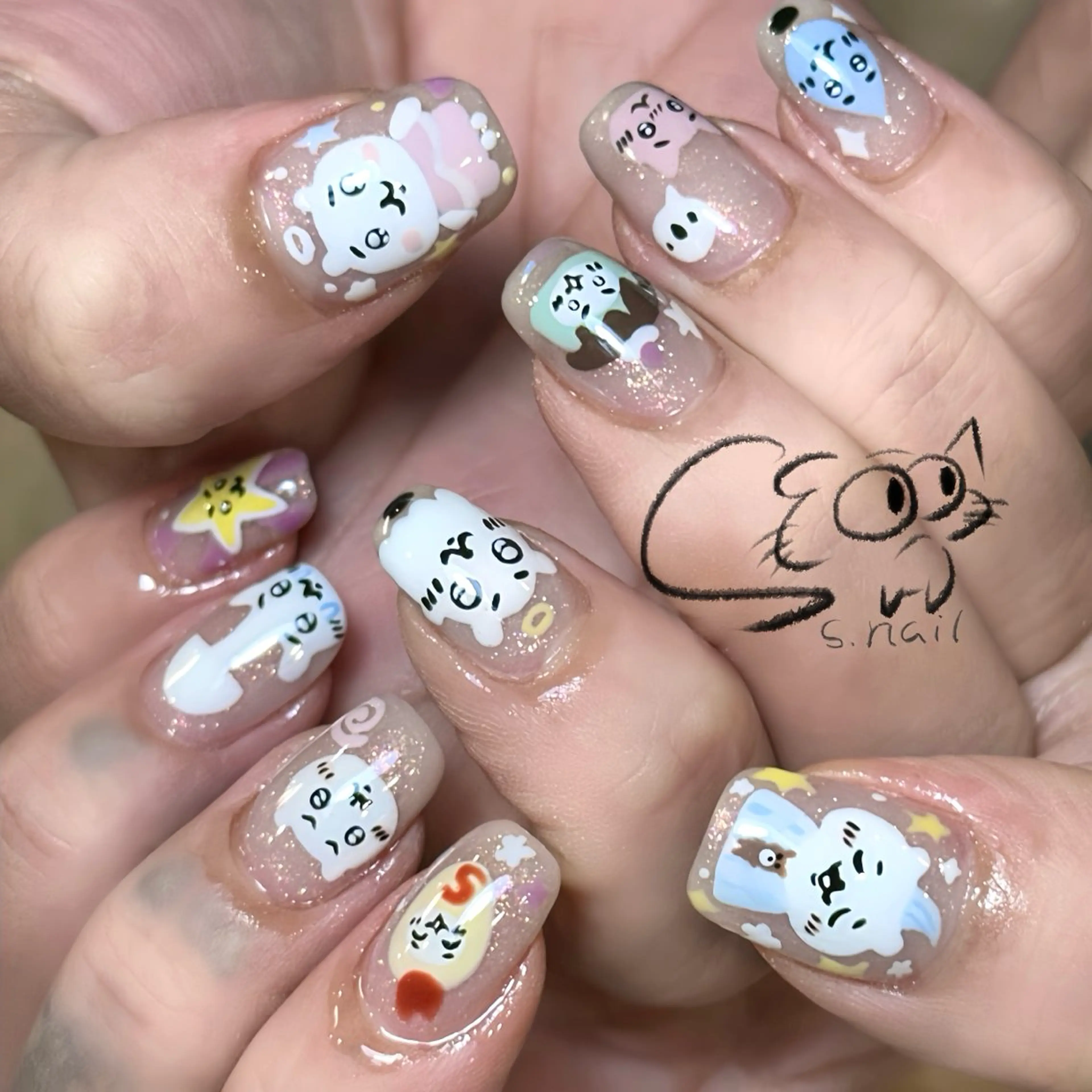 ネイル アートネイル チークネイル フレンチネイル グラデーション マグネットネイル S.nail _のネイルデザイン