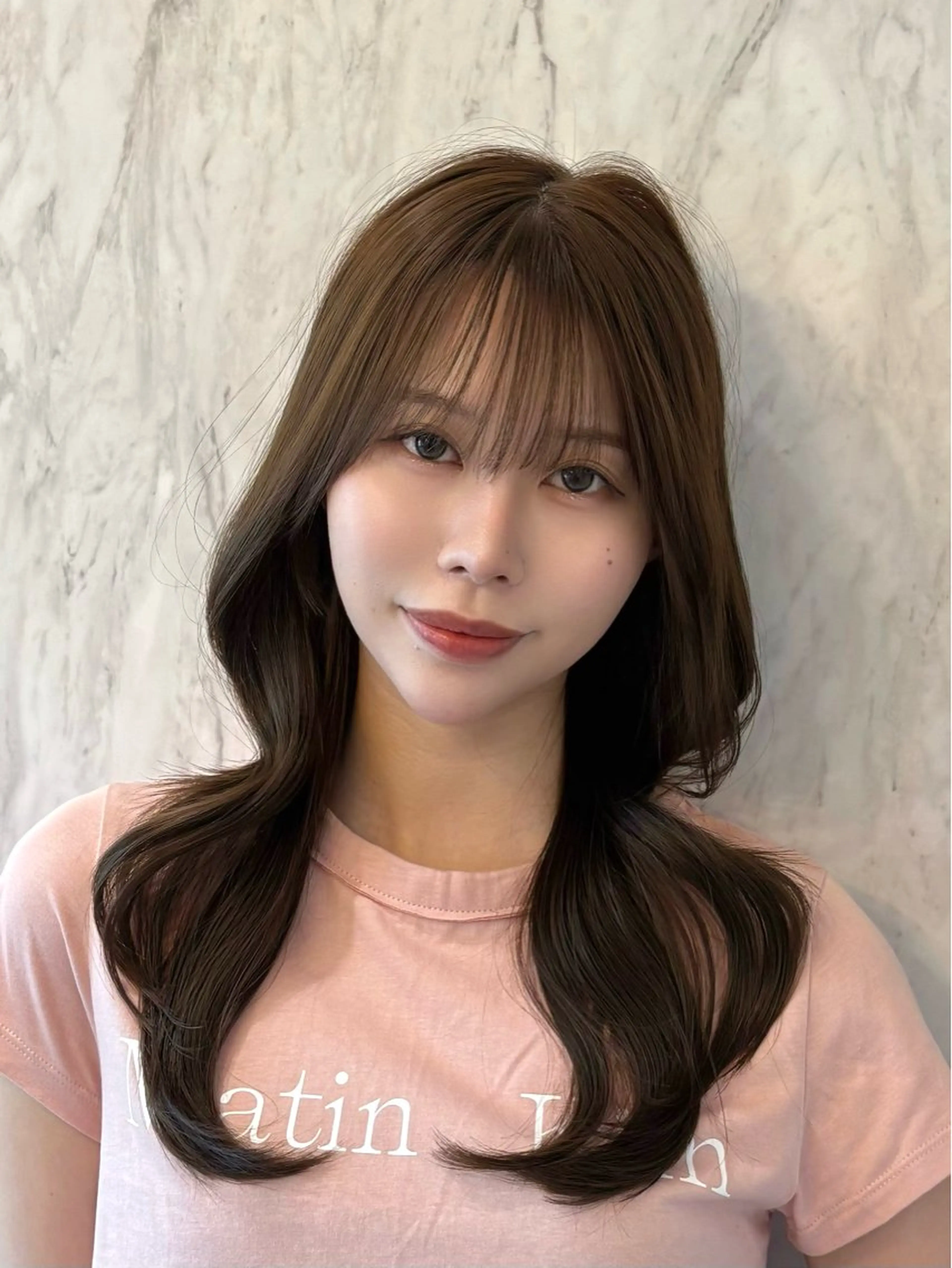 ロング カラー パーマ ヘアアレンジ メンズ カット トリートメント 新宿/小顔レイヤー/ 顔まわり/西慶太朗のヘアスタイル