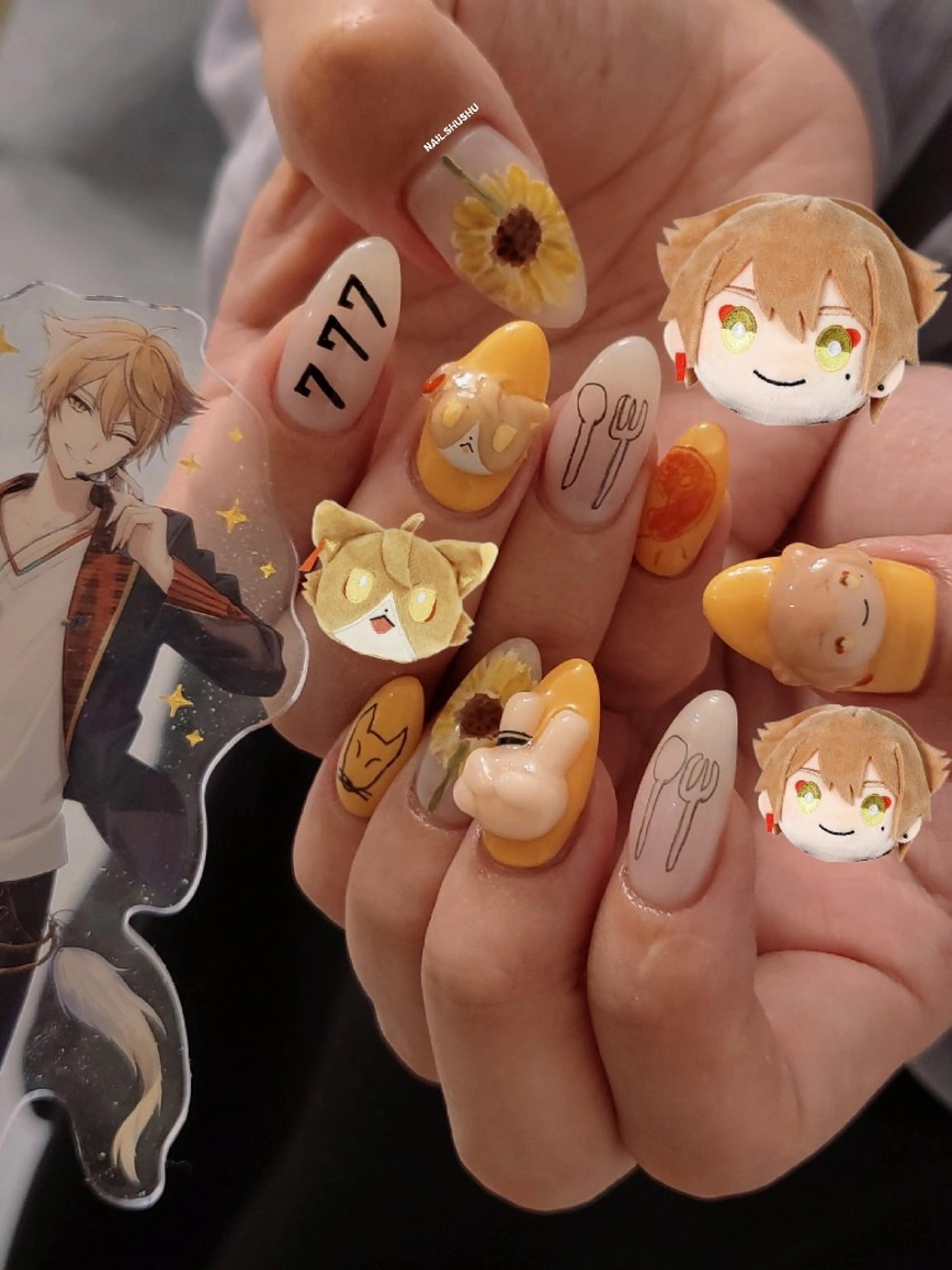 ネイル ハンドネイル 3dパーツ/流行り 👧shushu❤️のネイルデザイン