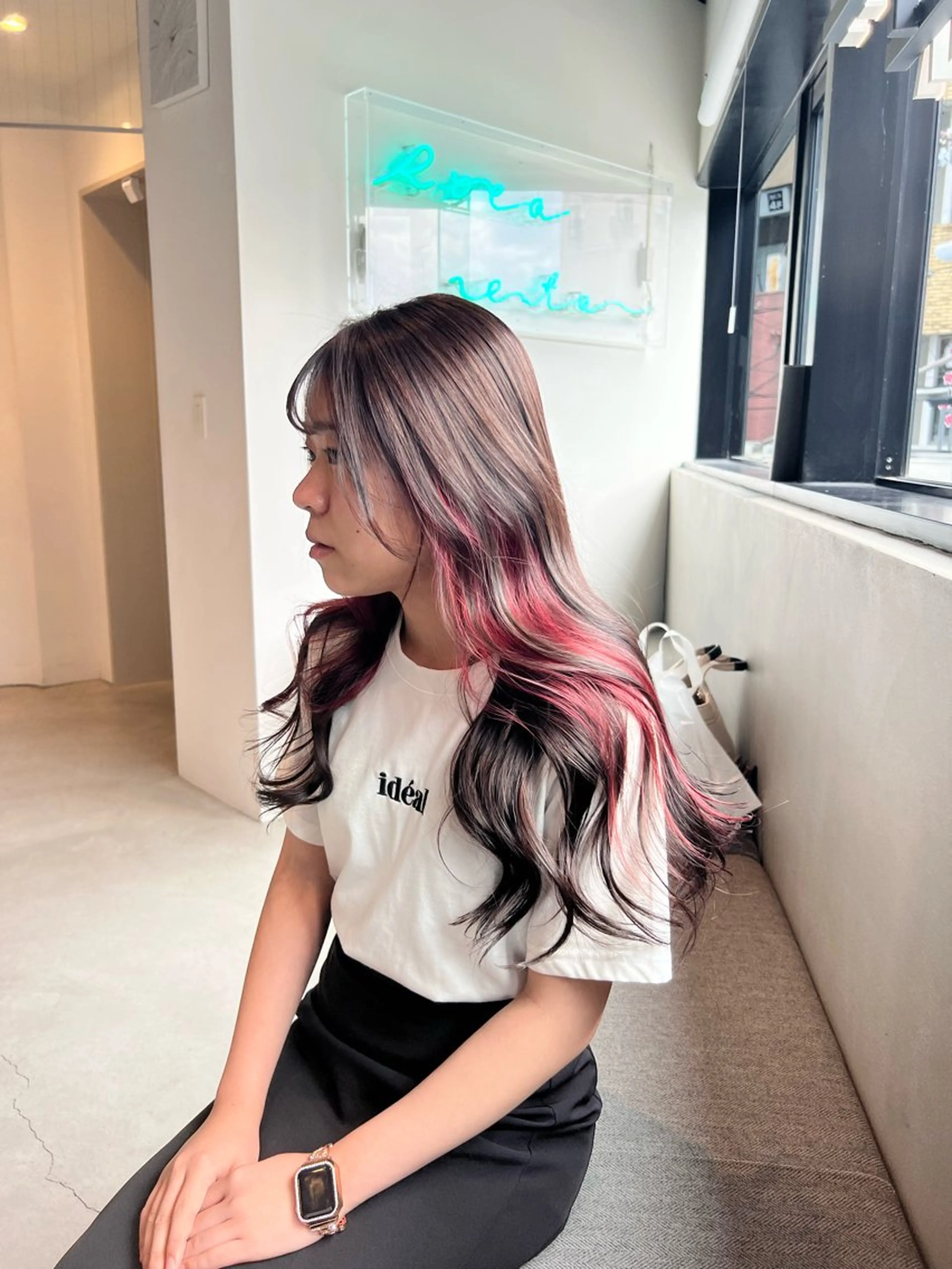 ロング カラー カシス ピンクカラー ロカリタ 河原町三条所属・中瀬愛梨 /ロカリタ/三条のヘアスタイル